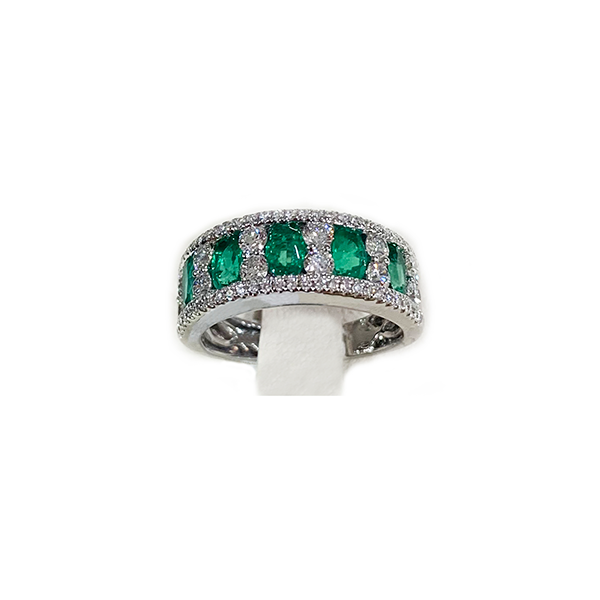 14K White Gold Emerald Ring for Women - Elegant Green Gemstone Jewelry for Engagement, Wedding & Special Occasions