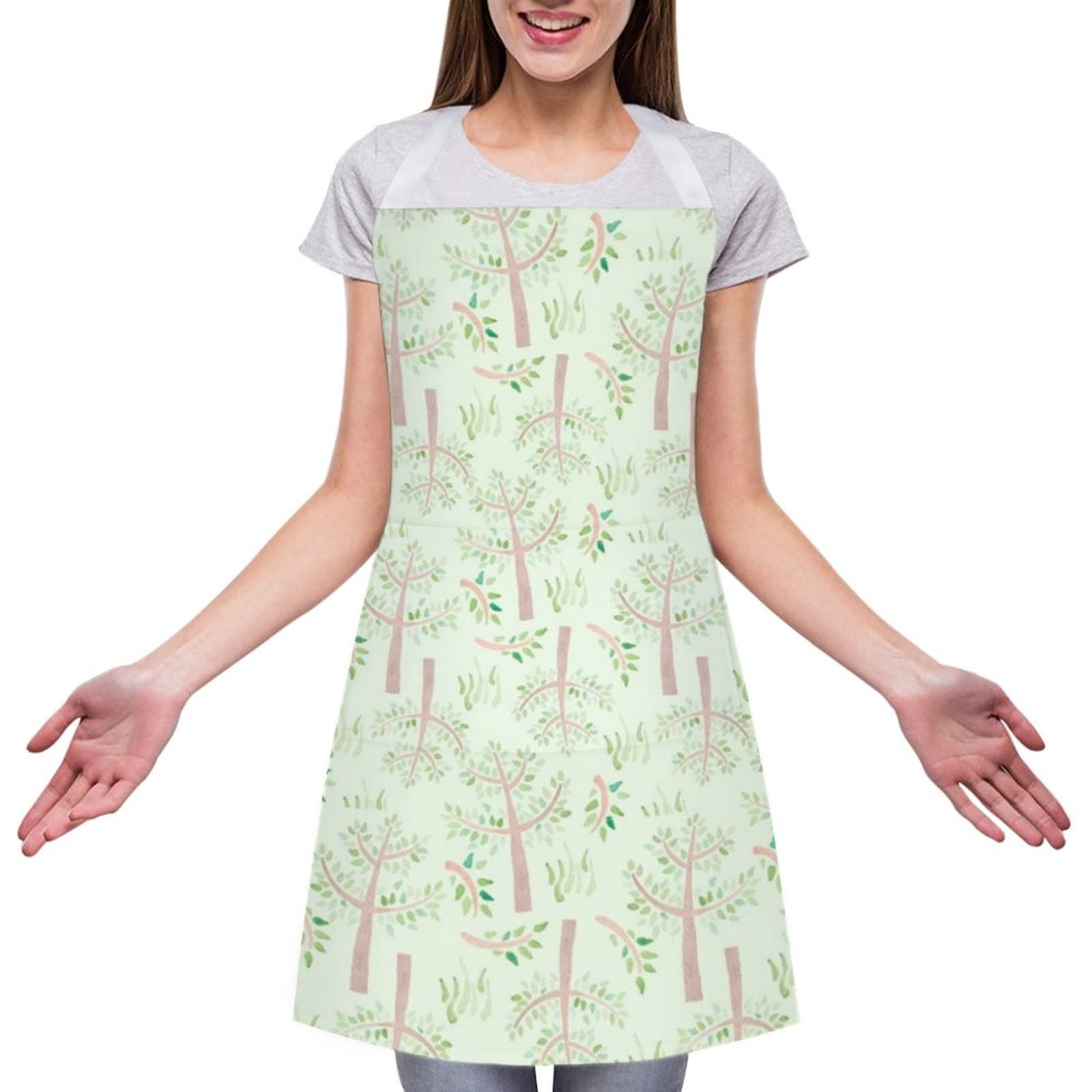 Women's Waterproof Cooking Aprons - Durable Kitchen & Housework Apron with Pockets - Funny & Fashionable Design for Baking, Grilling, and Cleaning