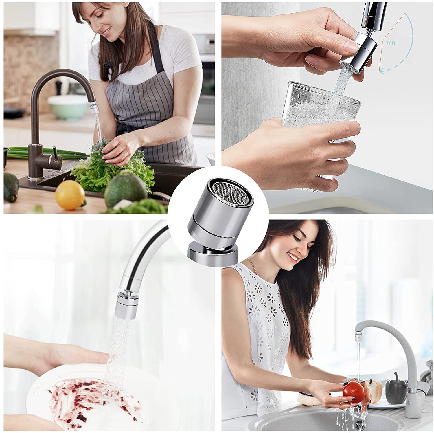 2PCS 20mm Swivel Sink Faucet Aerator with Flow Restrictor - Replacement Parts for Bathroom & Kitchen Sink Faucets | Perfect for Water Conservation & Splash Reduction