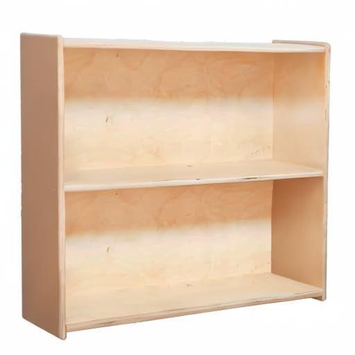 Contender 2-Shelf Kids Storage Cabinet - Natural Wood Bookcase & Toy Organizer [Greenguard Gold Certified] for Nursery, Playroom & Classroom Organization
