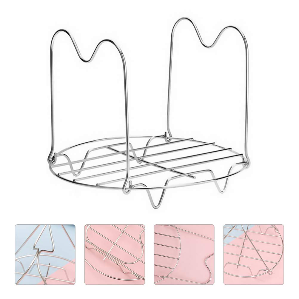BESPORTBLE Stainless Steel Round Steam Rack & Grill Tray - 12 Inch Food Steamer, Mesh Strainer Colander, Serving Tray for Cooking, Baking, BBQ - Perfect for Kitchen, Restaurants & Outdoor Picnics