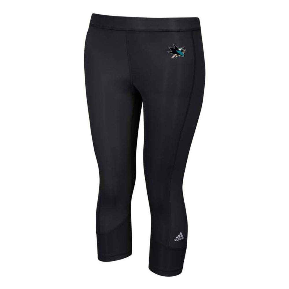 Adidas NHL Women's 3/4 Tights - Sharks Logo for Gym & Running