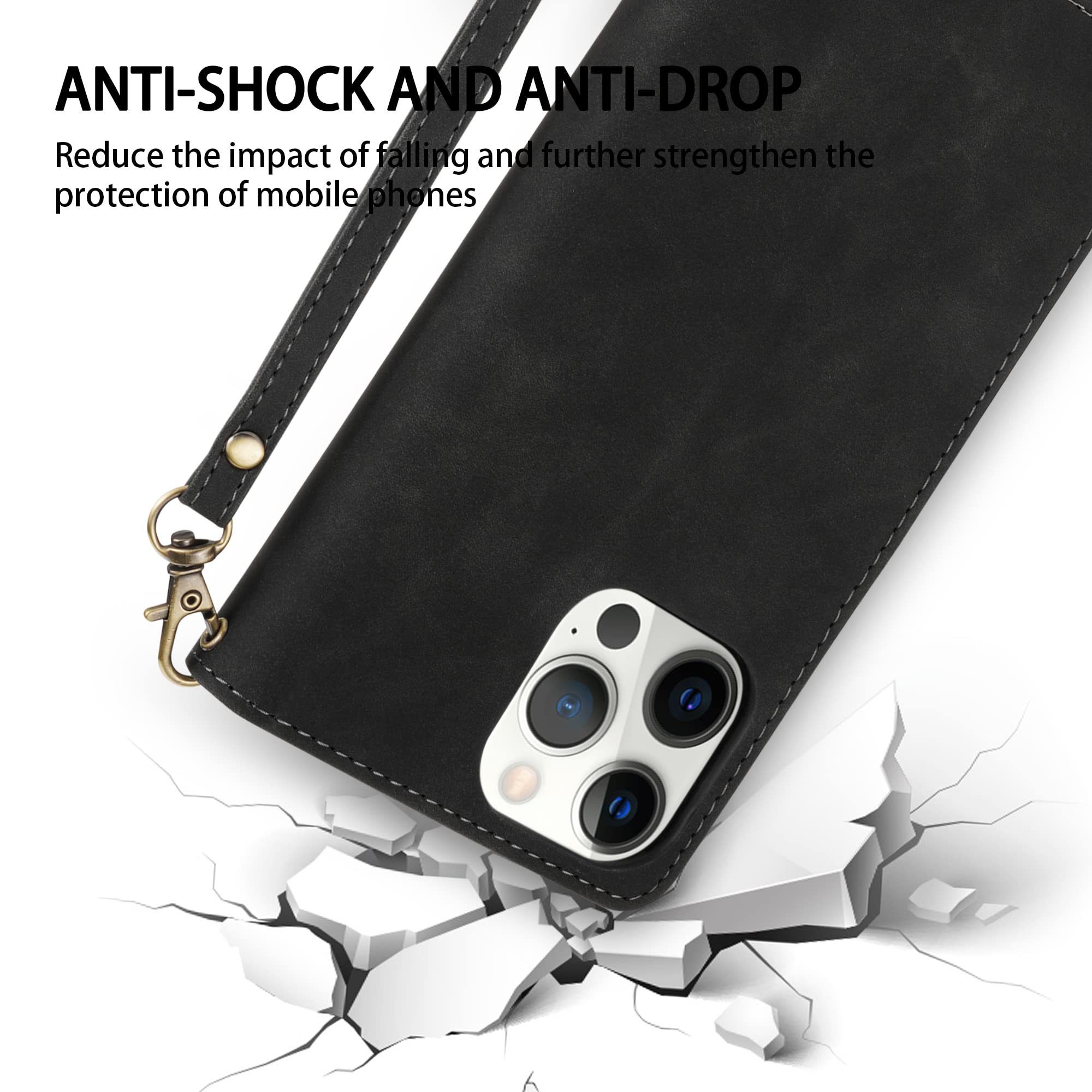 Premium PU Leather Wallet Case for iPhone 12/12 Pro (6.1