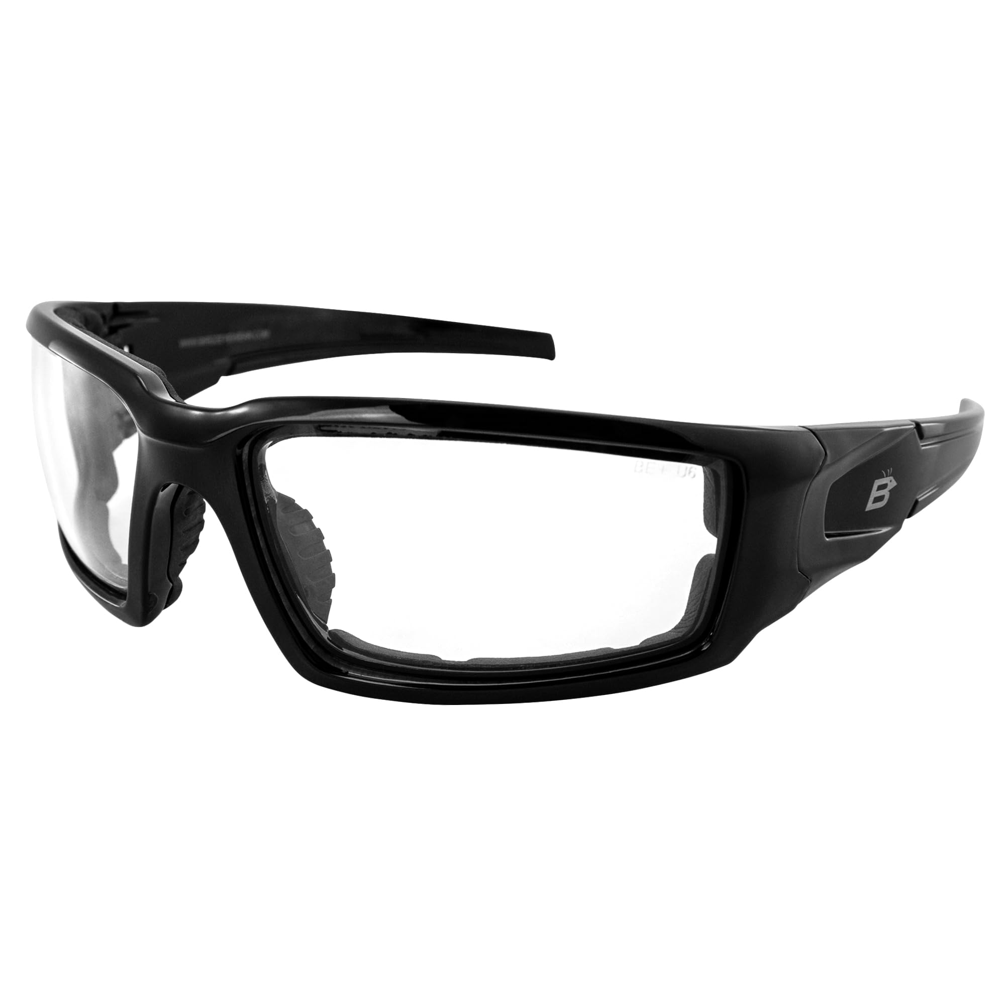 Birdz Eyewear Osprey Foam Padded Safety Motorcycle Sunglasses - 3 Pairs (Black Frames with Clear, Smoke & Yellow Lenses) - UV Protection for Riding, Cycling, Construction & Outdoor Work