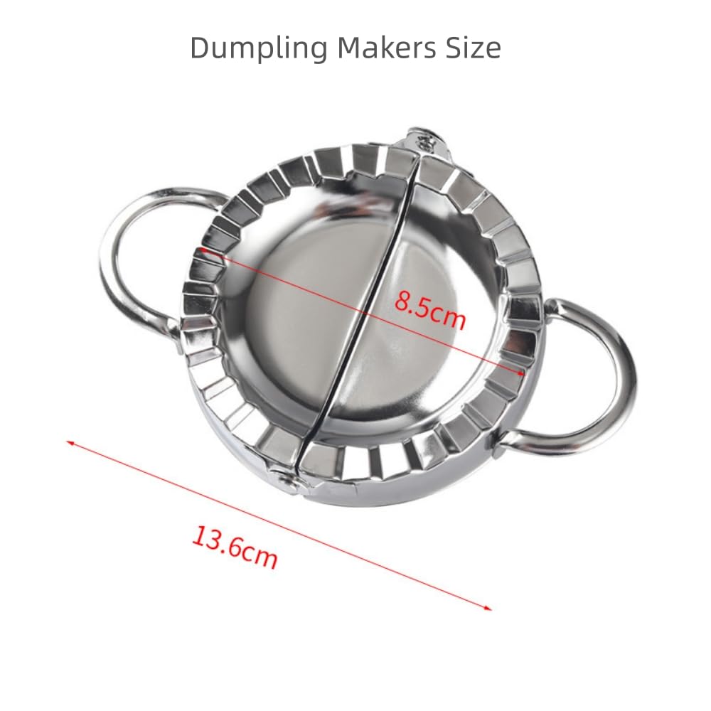 Premium Stainless Steel Ravioli Mold - Dumpling Maker & Pierogi Press with Dough Cutter - Perfect for Homemade Pasta, Dumplings, Pastries - Ideal for Italian, Polish & Asian Cuisine Cooking