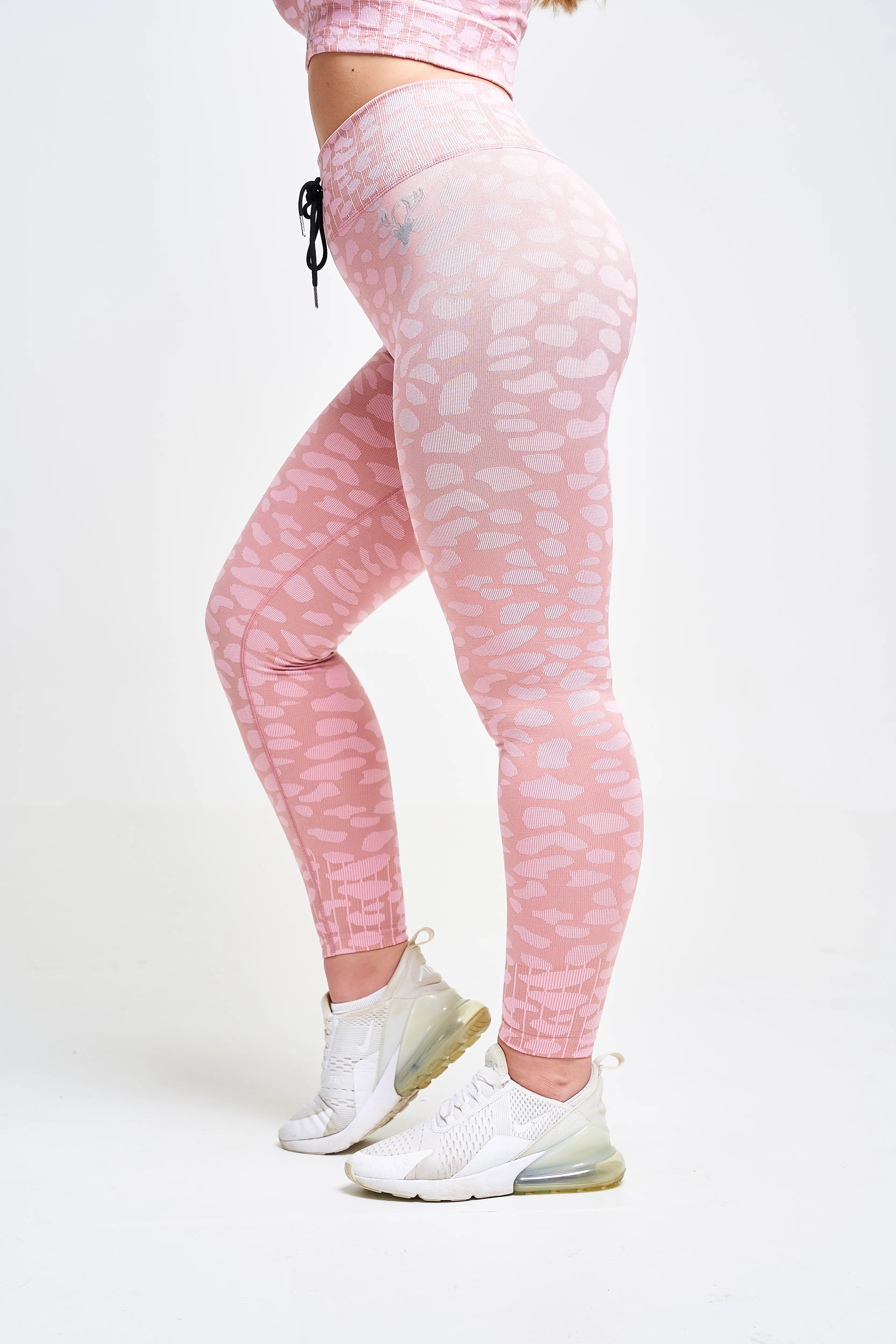 Mystique Eco-Friendly Recycled Leopard Print Leggings - High Waisted Stretchy Yoga Pants for Women (Mink Color) - Perfect for Yoga, Workouts & Casual Wear