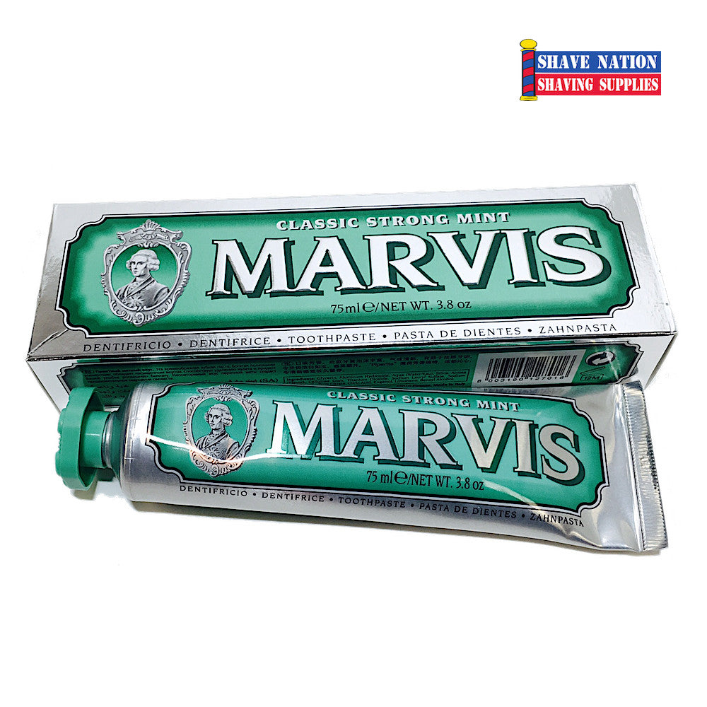 Marvis Classic Strong Mint Toothpaste - Refreshing Mint Flavor for Fresh Breath & Oral Hygiene - Perfect for Daily Use, Travel & Gifting