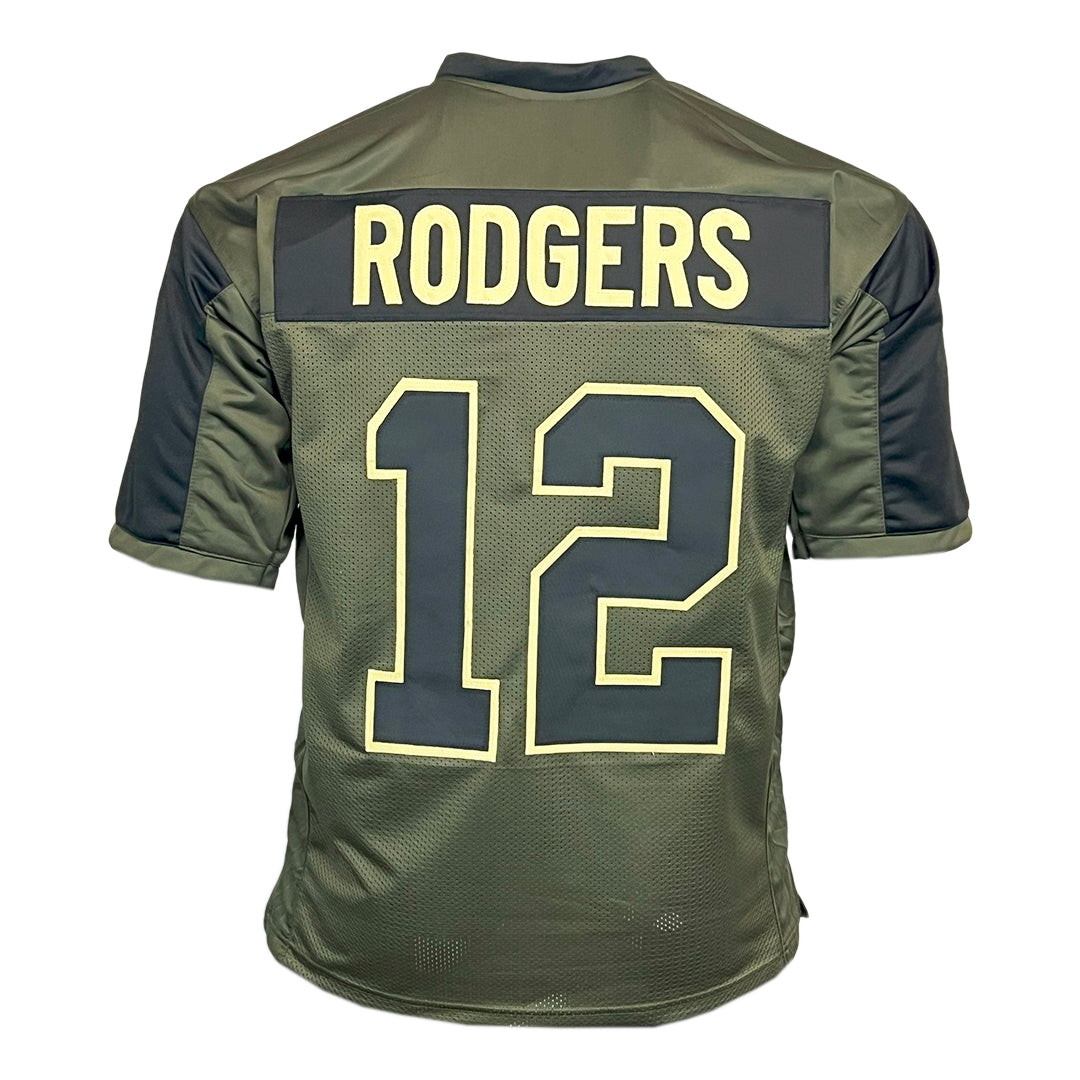 Aaron Rodgers Salute to Service Football Jersey - Authentic NFL Jersey for Fans & Collectors - Perfect for Game Day, Tailgating & Sports Memorabilia Display