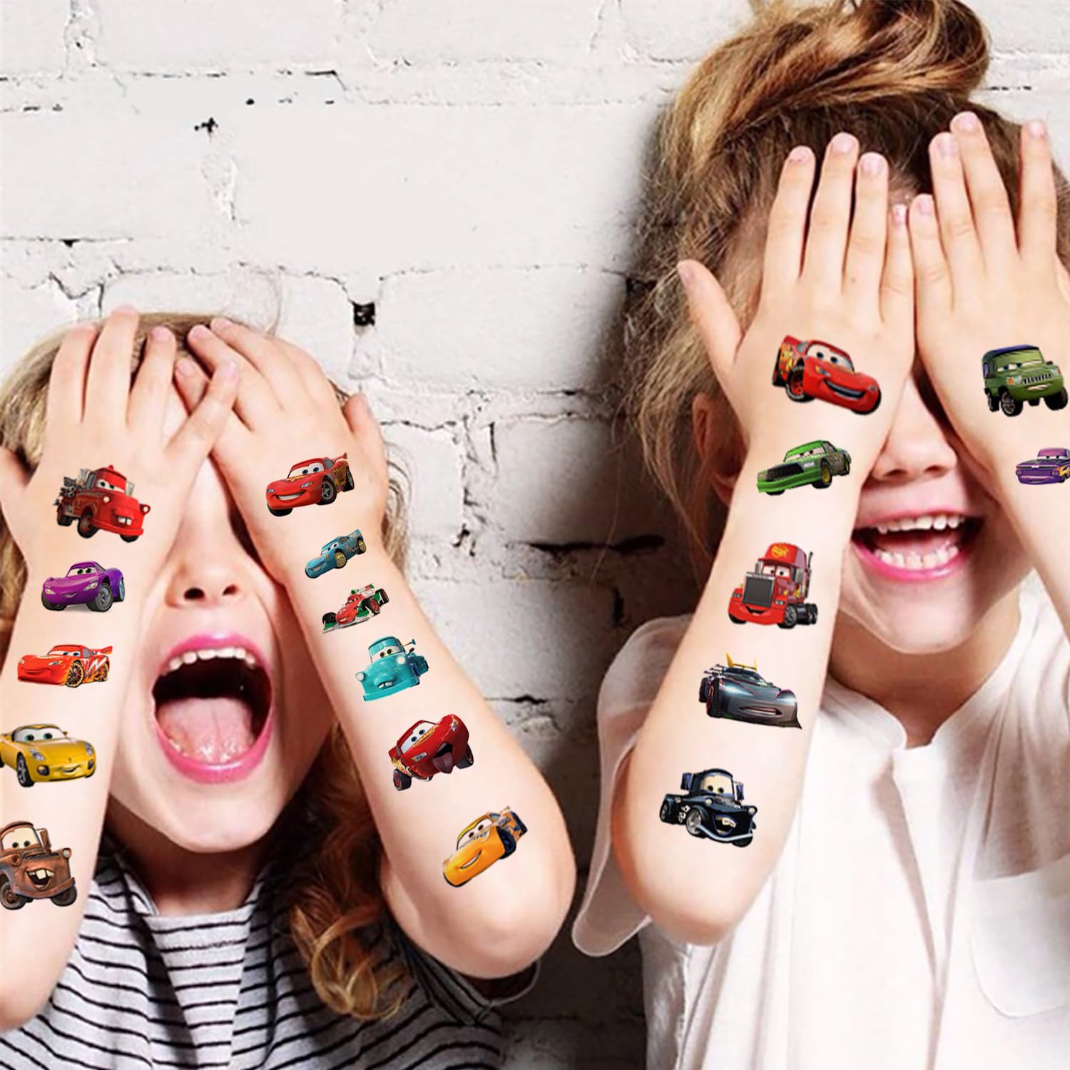 12 Sheets Kids Car Temporary Tattoos - Race Car Theme Party Supplies for Boys & Girls - Perfect for Birthday Decorations, Party Favors & Gifts - Great for Race Car Themed Parties, Birthday Celebrations & Special Events
