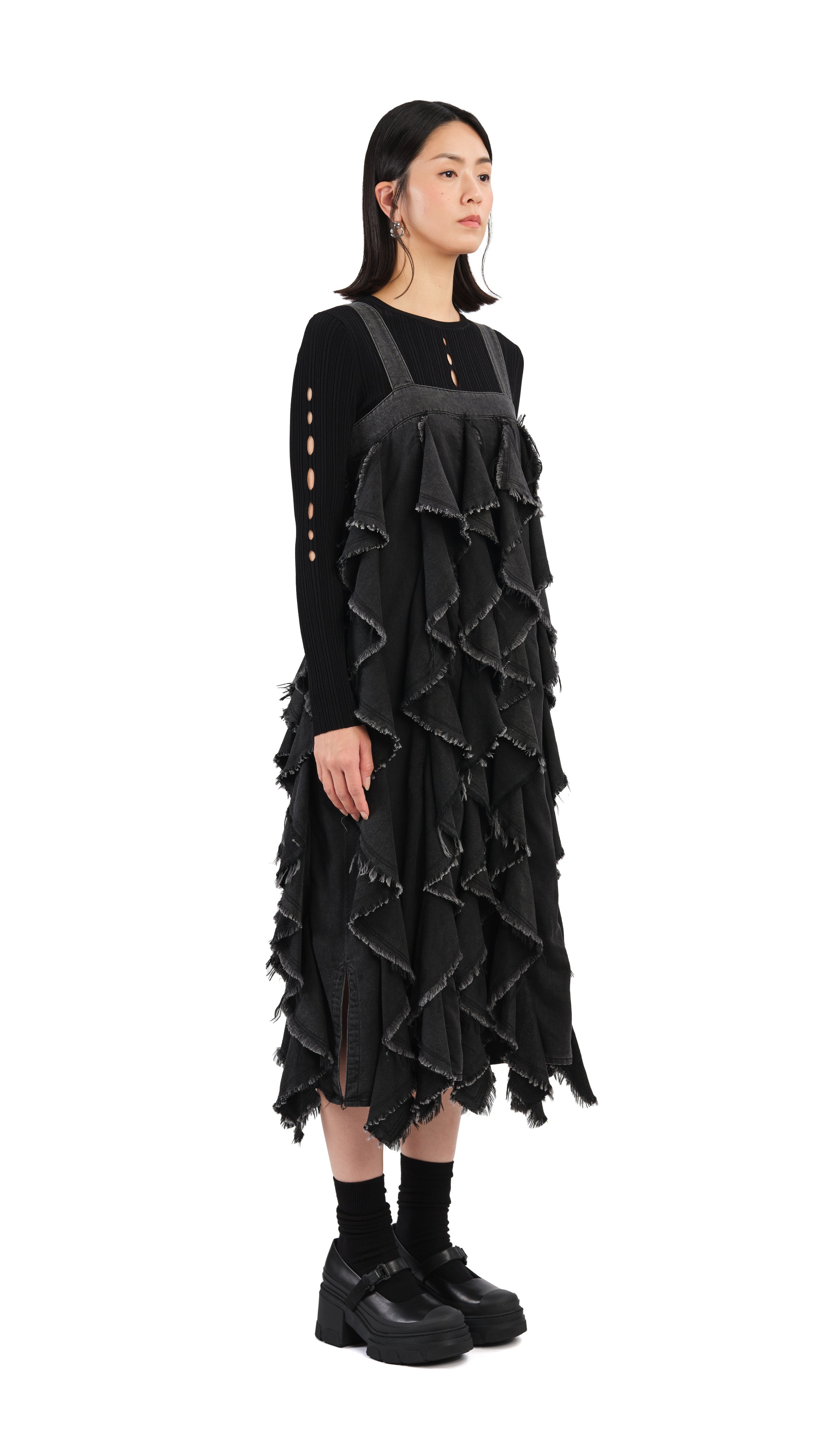 Stylish Ruffles Denim Dress for Women - Trendy Floral Embroidered Casual Summer Dress - Perfect for Brunch, Date Night & Vacation Outfits