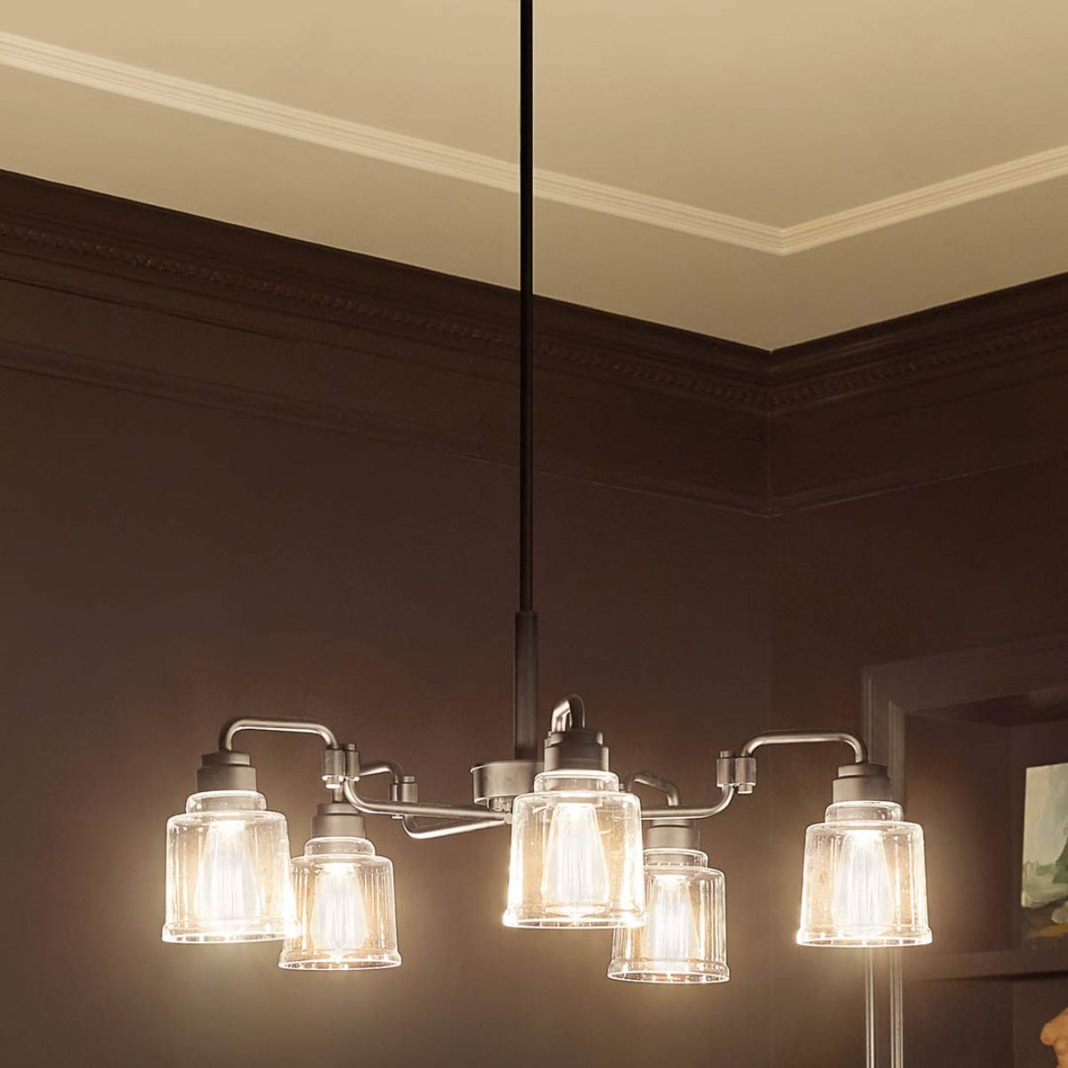 Elegant Aivian Crystal Chandelier - Modern Ceiling Light Fixture for Dining Room, Living Room & Bedroom Decor | Energy Efficient LED Lighting