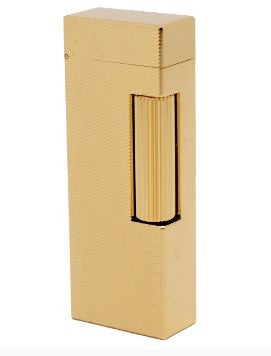 Dunhill Rollagas Moire Gold Plated Lighter - Premium Luxury Windproof Cigarette Lighter for Smoking, Collecting & Gifting - Perfect for Cigar Enthusiasts, Outdoor Use & Elegant Events