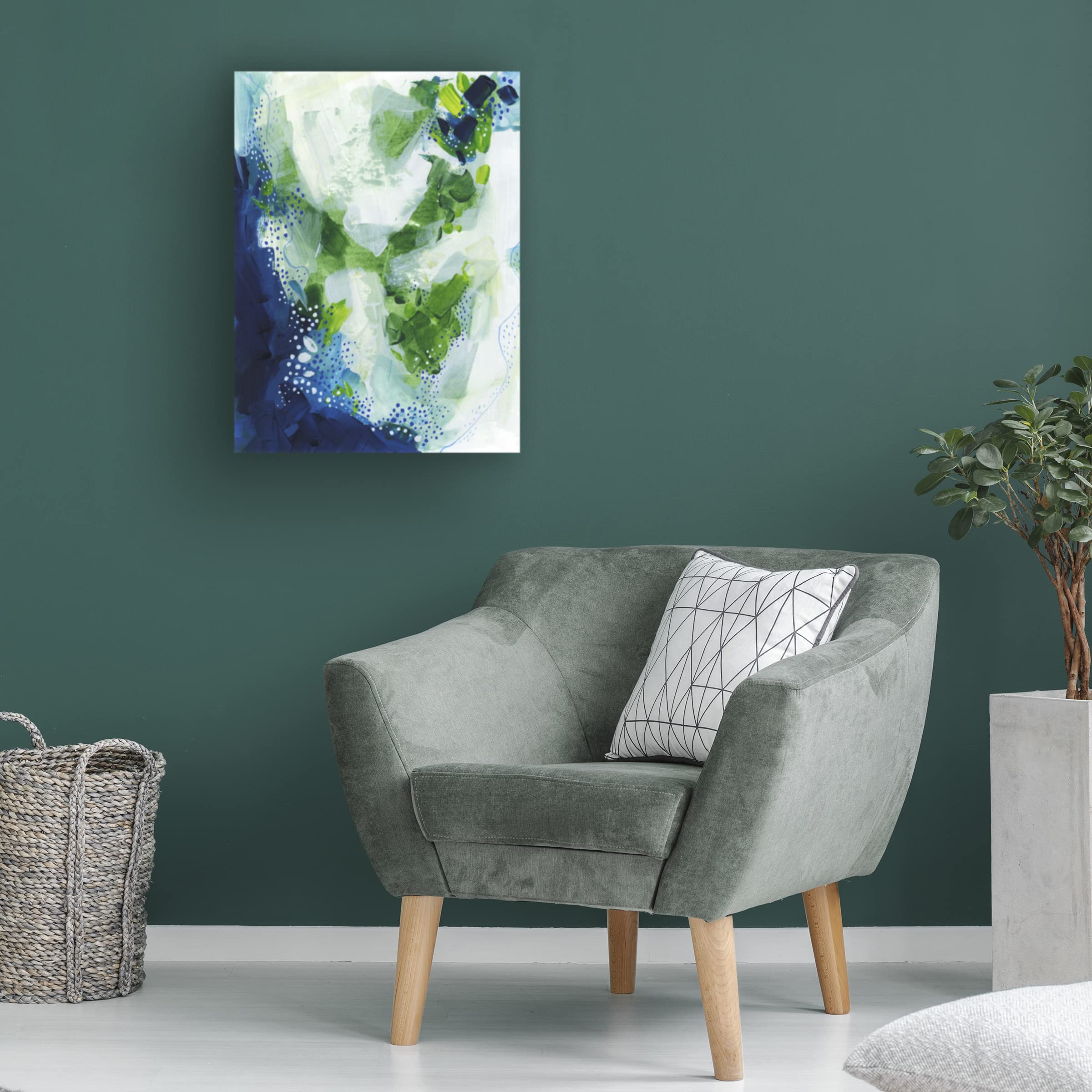Trademark Fine Art 'Interlude' Canvas Wall Art by Ishita Banerjee - Modern Abstract Painting for Living Room, Bedroom & Office Decor