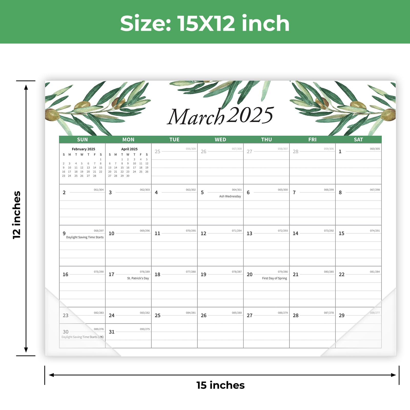 2025-2026 Magnetic Refrigerator Calendar - 18 Month Planner from Jan 2025 to June 2026, 15