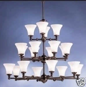 Kichler Lighting 1629 OAU Hamden 20-Light Chandelier in Olde Auburn Finish - Elegant Dining Room Pendant Light for Farmhouse & Traditional Decor