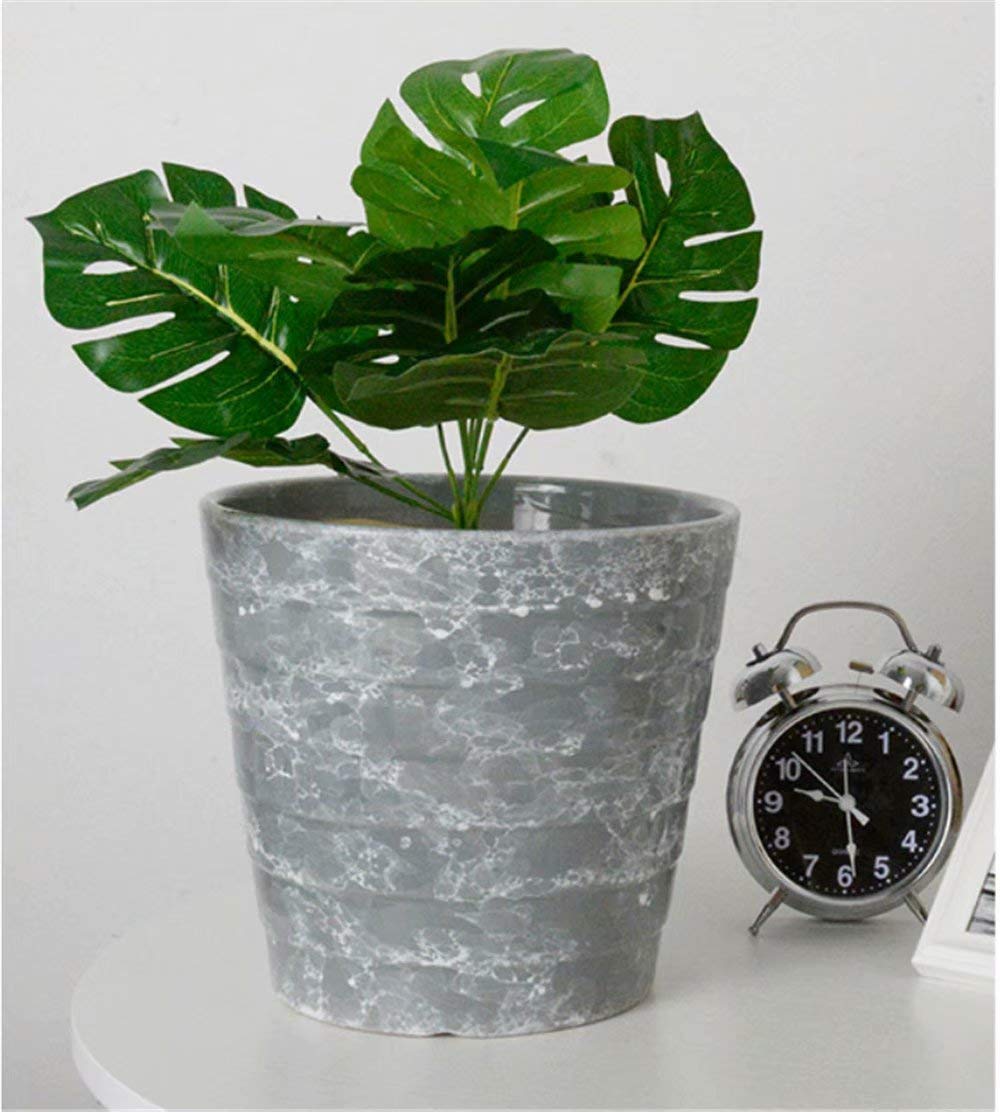 Small Gray Ceramic Planter Pot for Succulents, Cactus & Plants - Home, Office, Garden Desktop Decor - Perfect for Indoor & Outdoor Decoration