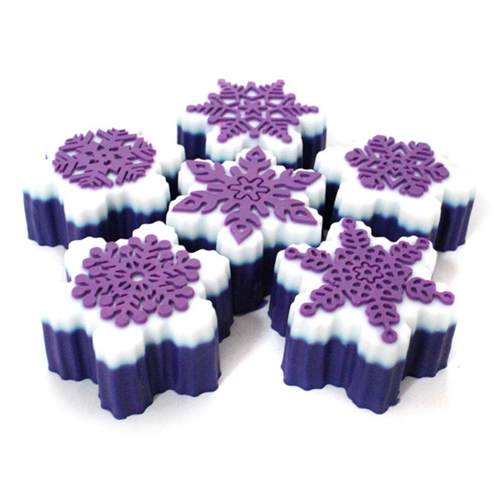 Snowflake Silicone Soap & Candle Molds - Christmas Baking Pans for Cake, Chocolate & Candy Making - 2 Pack Set - Perfect for DIY Holiday Gifts & Home Decor