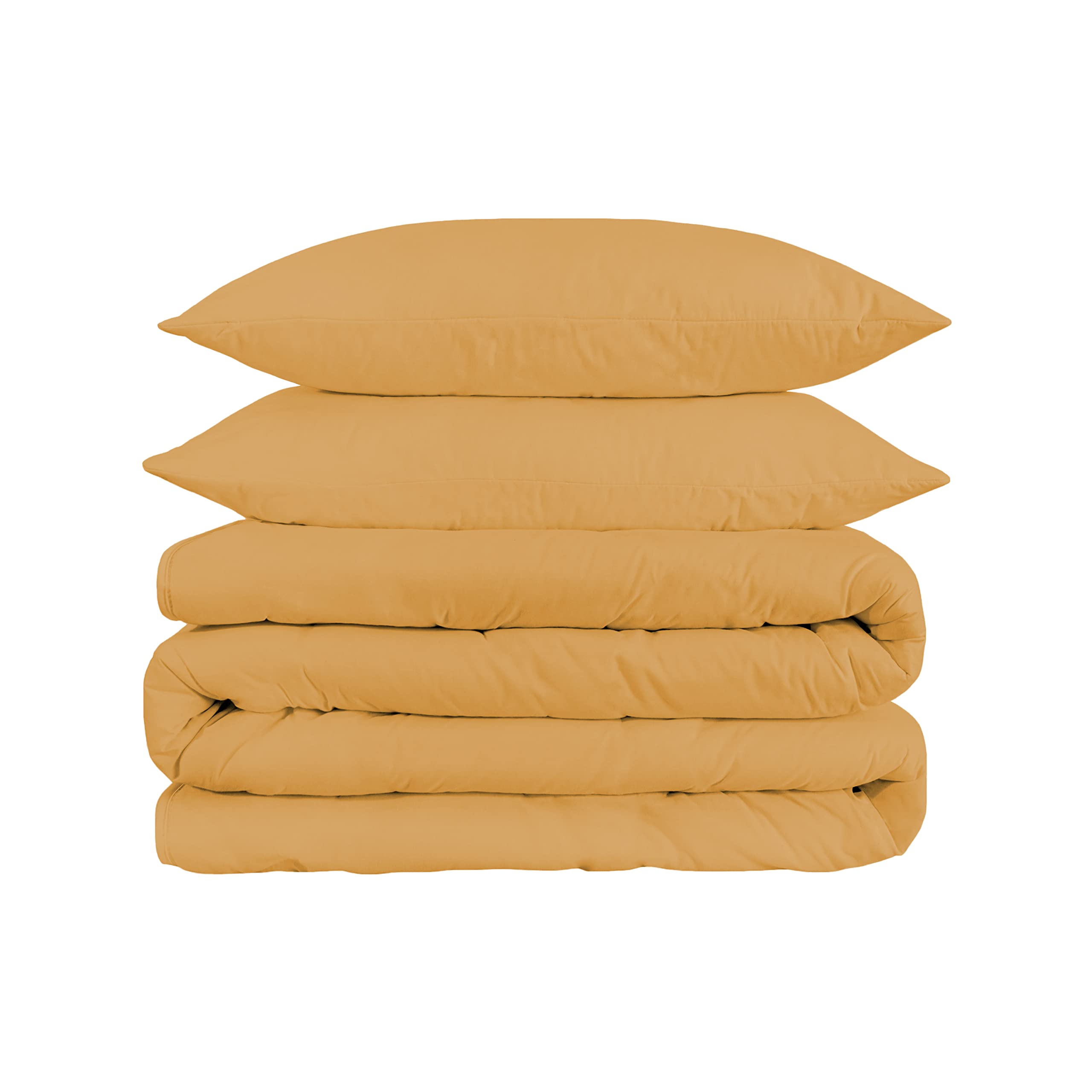 Luxury 1200 Thread Count Egyptian Cotton Duvet Cover Set - 3 Piece King/California King Size with Embroidered Gold Design, Includes 1 Duvet Cover & 2 Pillow Shams - Ultra Soft Bedding Set for Master Bedroom, Guest Room & Hotel Decor