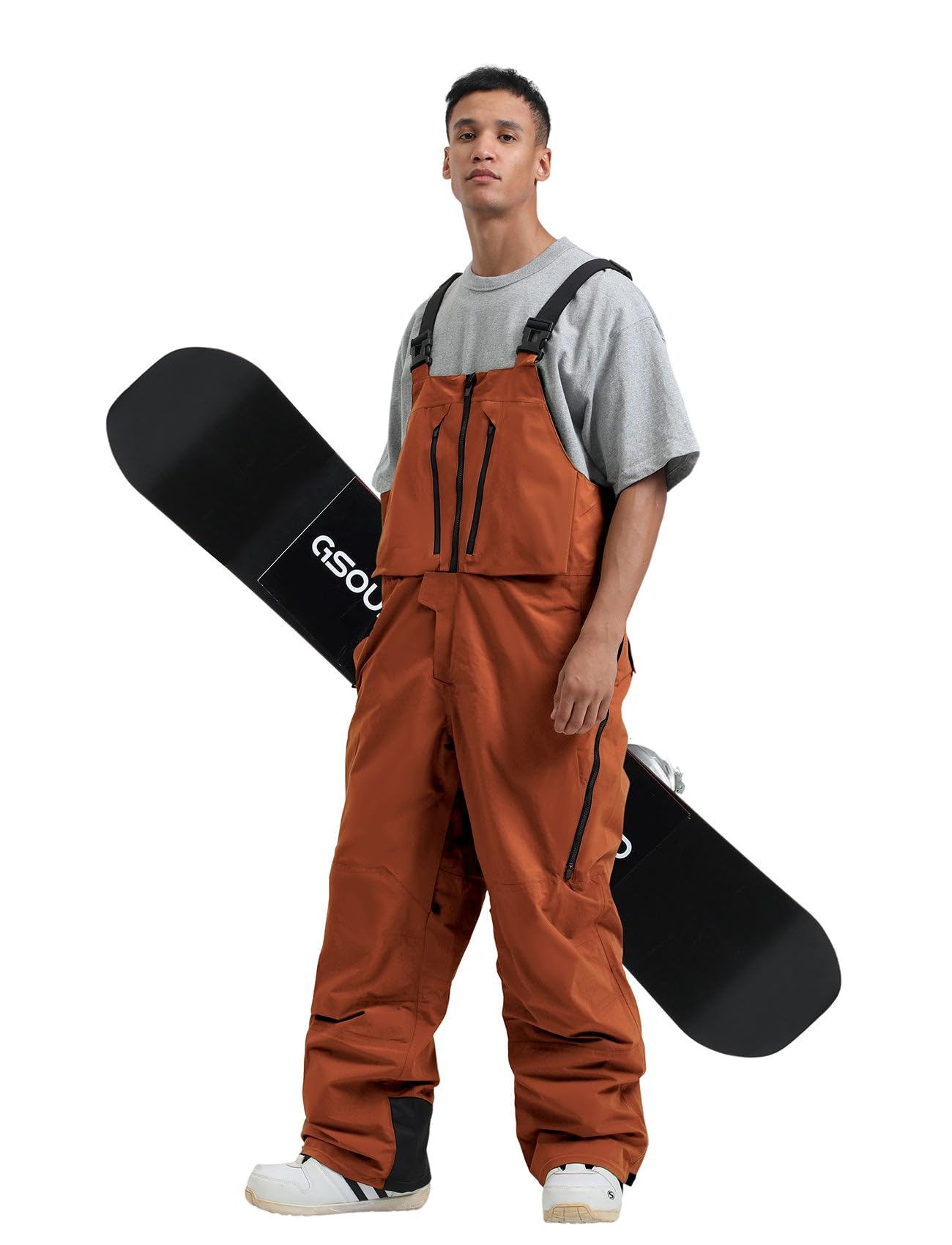 GSOU SNOW Men's & Women's Ski Bib Overalls - Waterproof Windproof Insulated Snowboard Pants for Winter Sports | Warm Snowboarding, Skiing & Outdoor Activities