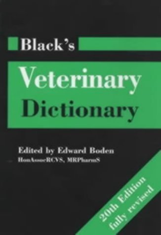 Black's Veterinary Dictionary 20th Revised Edition - Comprehensive Animal Care Reference Book by A&C Black (2001) | Essential for Veterinarians, Vet Students & Animal Professionals