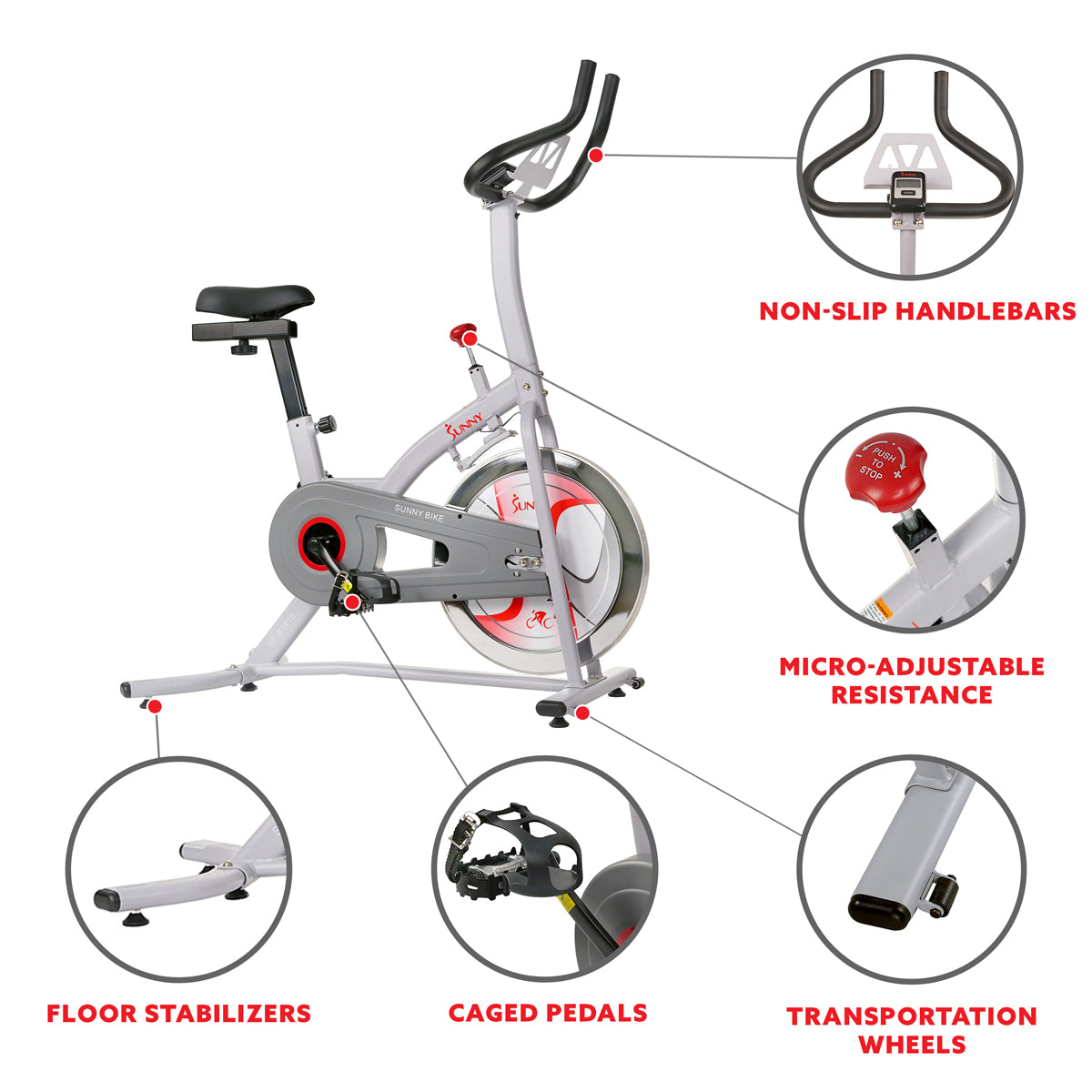 Premium Magnetic Resistance Indoor Cycling Exercise Bike - Silent & Smooth Home Workout for Cardio & Strength Training - Perfect for Home Gym, Fitness Enthusiasts & Spin Classes