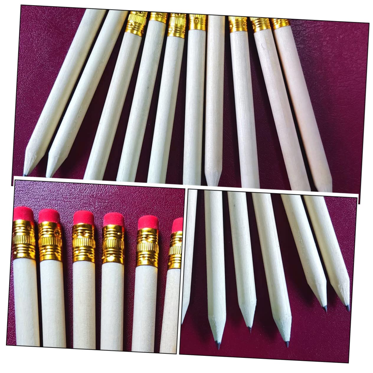 NUOBESTY 60PCS Small Wooden Log Pencils - Short Drawing Pencils for Artists & Sketching, Perfect for Art Classes, Sketchbooks, and DIY Craft Projects