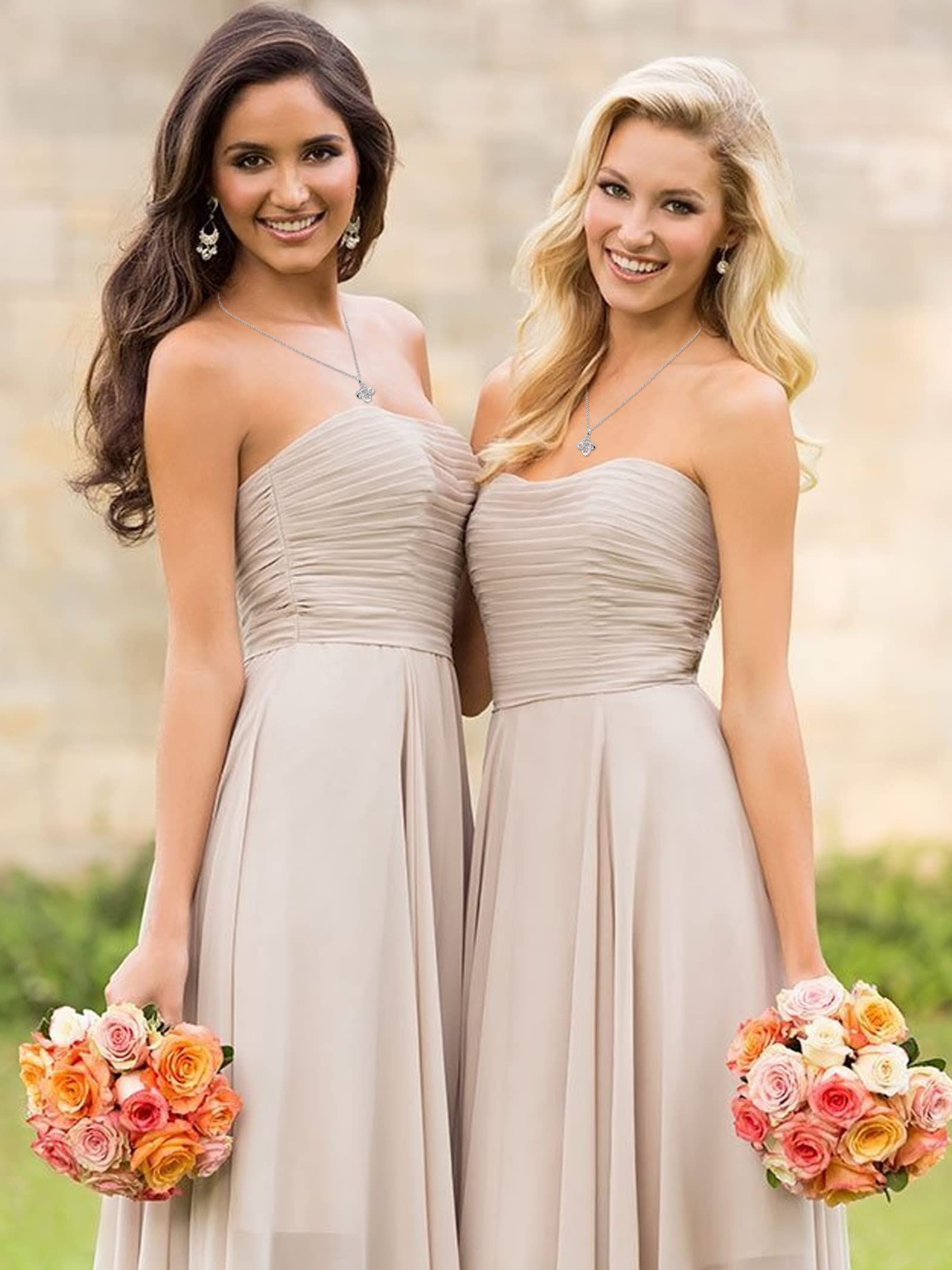 Elegant Bridesmaid Necklace Set - 2/4/6/8pcs Wedding Jewelry Gift for Bridal Party | Perfect for Proposal Gifts, Wedding Day & Special Occasions