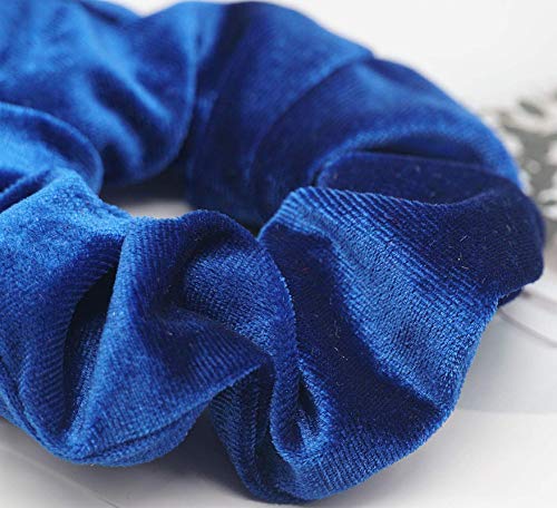 FAMEZA Soft Velvet Hair Scrunchies for Women - 5 Pack Solid Color Hair Ties, Ponytail Bands, Elastic Hair Accessories for Daily Use, Winter, Fall & Holiday Styling | Perfect for Work, Gym, Parties & Everyday Fashion
