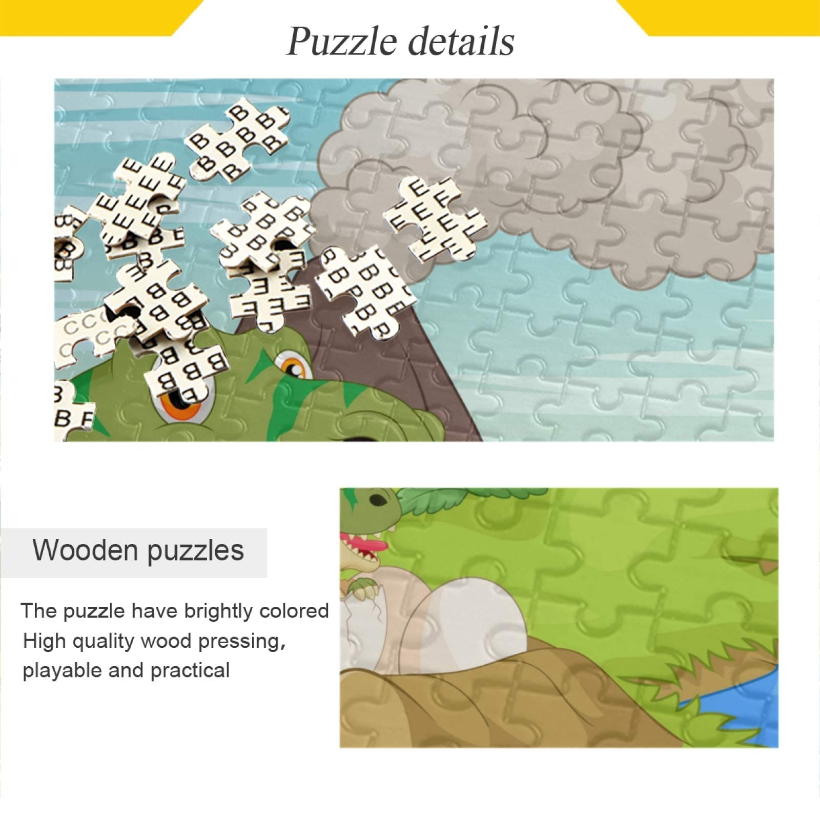 Dinosaur Mother and Baby Hatching 500-Piece Jigsaw Puzzle - Fun Educational Toy for Kids & Adults - Colorful Challenge Game for Family Bonding & Cognitive Development