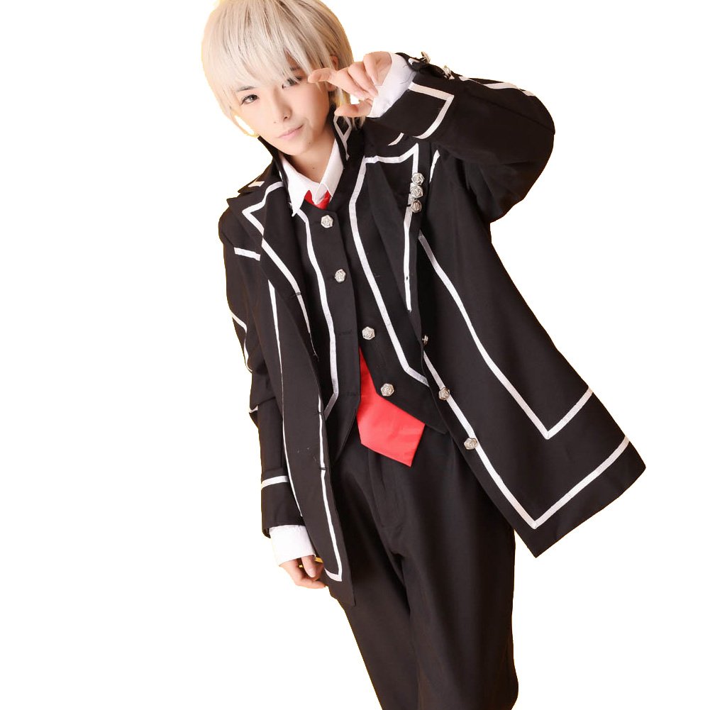 Vampire Knight Cosplay Costume - Japanese Anime Day School Male Uniform Black (Size L) | Perfect for Halloween, Cosplay Events & Anime Conventions