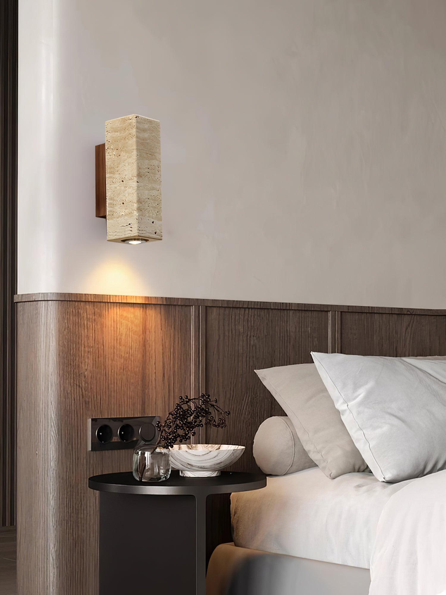 Blend Plug in Wall Sconce - Modern Plug-in Wall Light Fixture for Bedroom, Living Room & Hallway - Easy Installation No Wiring Needed
