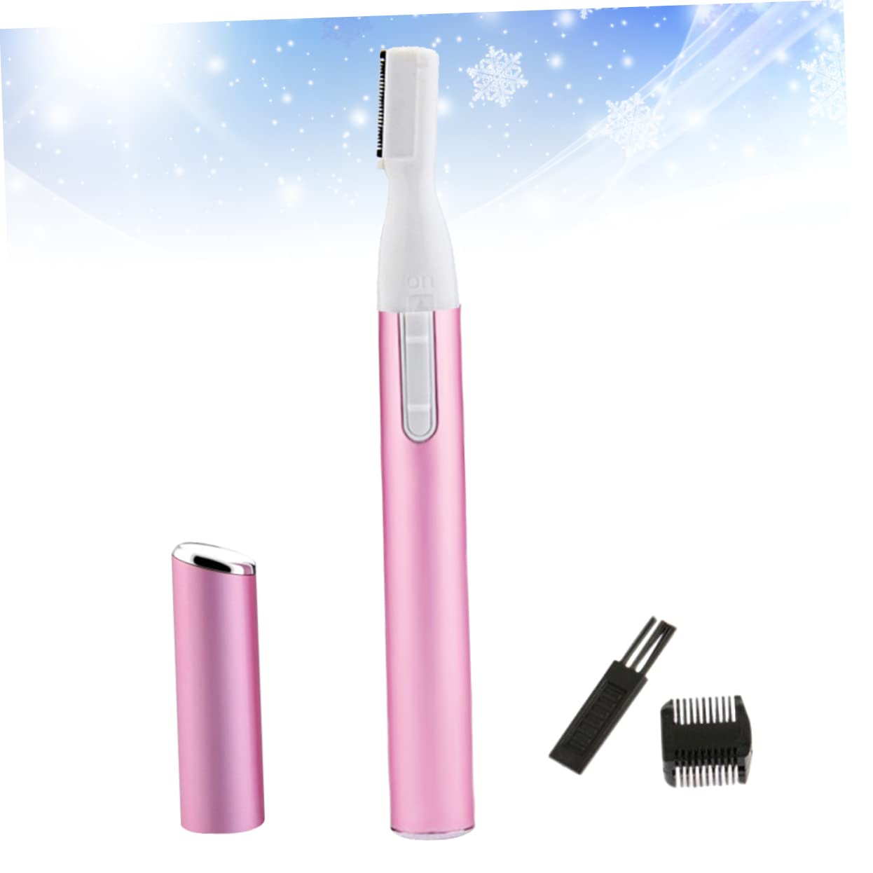 FRCOLOR Women's Electric Eyebrow & Facial Hair Trimmer - Rechargeable Nose & Body Hair Shaver with Precision Blades - Pink | Perfect for Eyebrow Shaping, Nose Hair Grooming & Full Body Hair Removal at Home