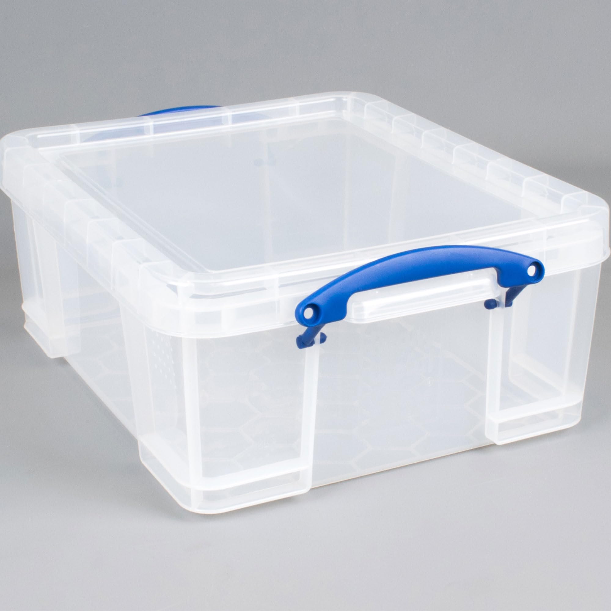 Really Useful Box 5-Pack 17L Clear Plastic Storage Bins with Secure Snap Lids & Clip Lock - Perfect for Home Organization, Office Supplies & Craft Storage
