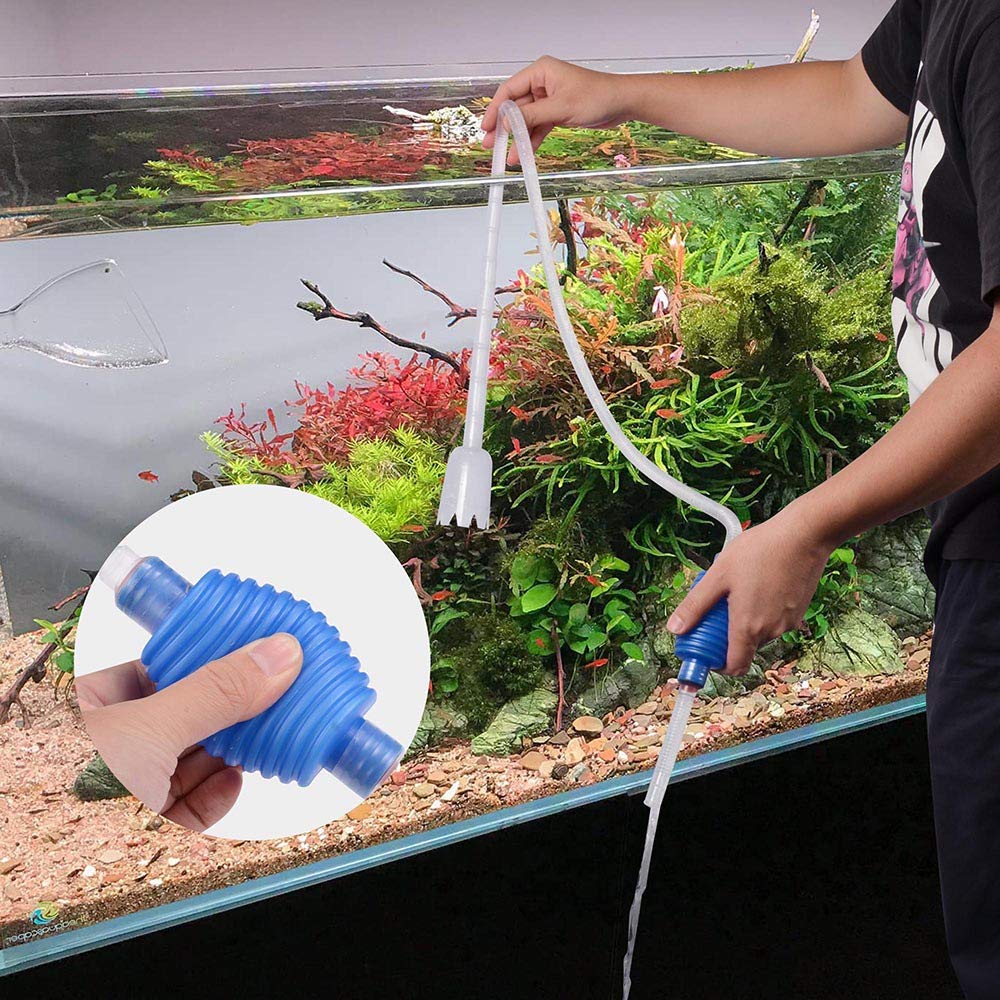 Yescom Aquarium Fish Tank Gravel Cleaner - Long Nozzle Siphon Vacuum Pump for Water Changing & Filter Maintenance - Perfect for Freshwater & Saltwater Tanks, Fish Bowl Cleaning, and Aquarium Substrate Maintenance