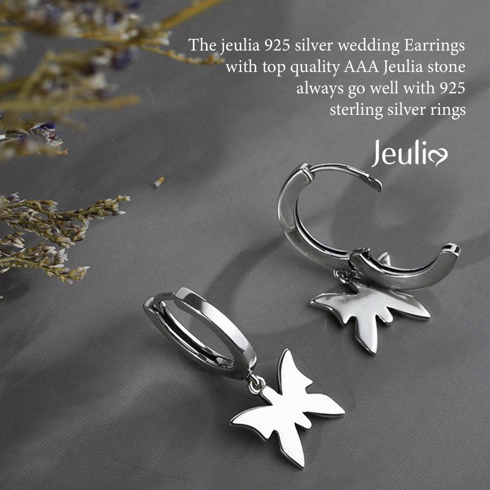 Jeulia Sterling Silver Small Hoop Earrings for Women - Dangle Earrings with Cross, Wings & Butterfly Charms | Hypoallergenic Punk Stud Goth Piercing Jewelry | Perfect Gift for Teen Girls with Gift Box | Ideal for Parties, Dating & Everyday Wear