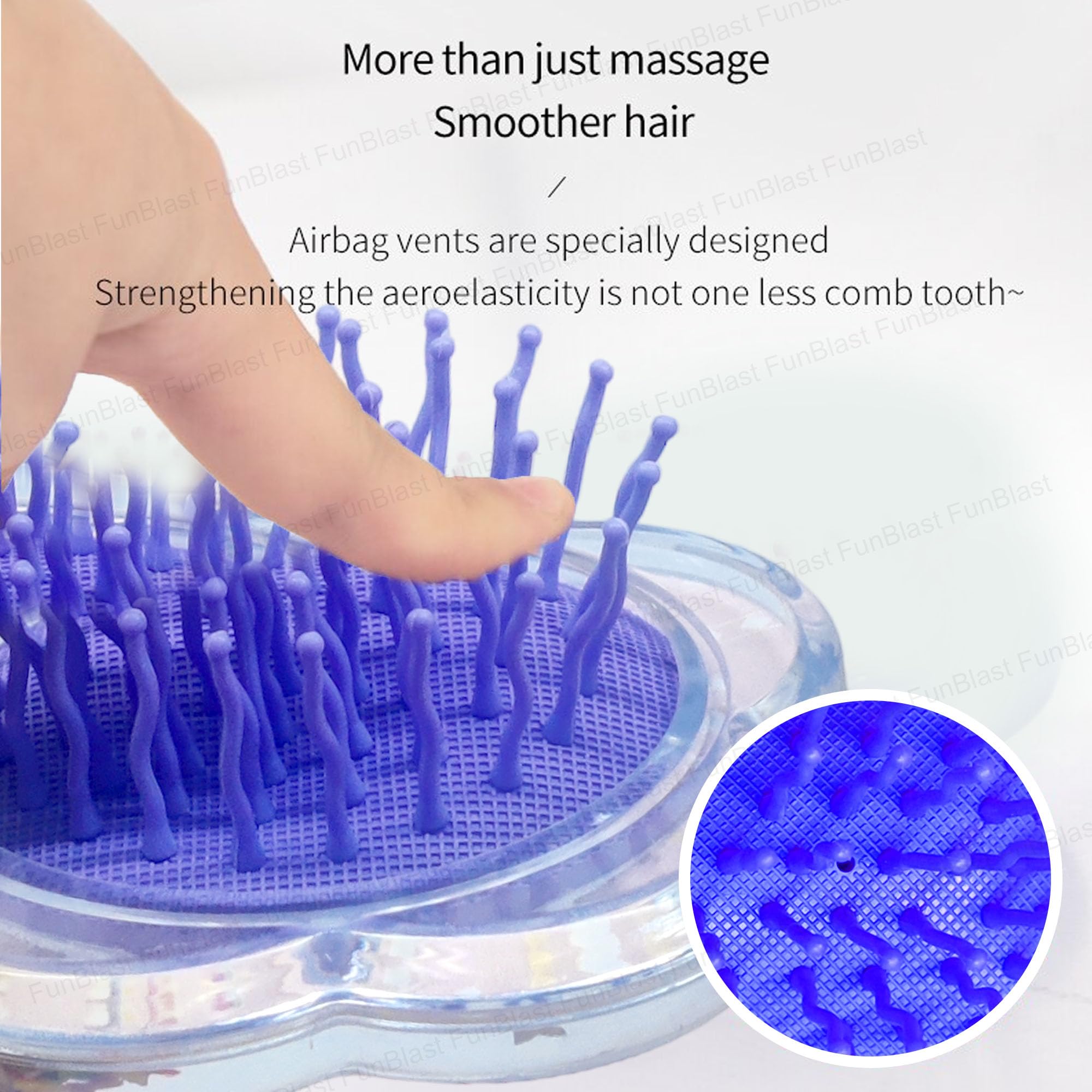 FunBlast Glitter Hair Brush Comb for Girls & Women - Flower Shaped Detangling Brush for Kids, Teens & Adults | Perfect for School, Parties & Daily Styling (Random Color)