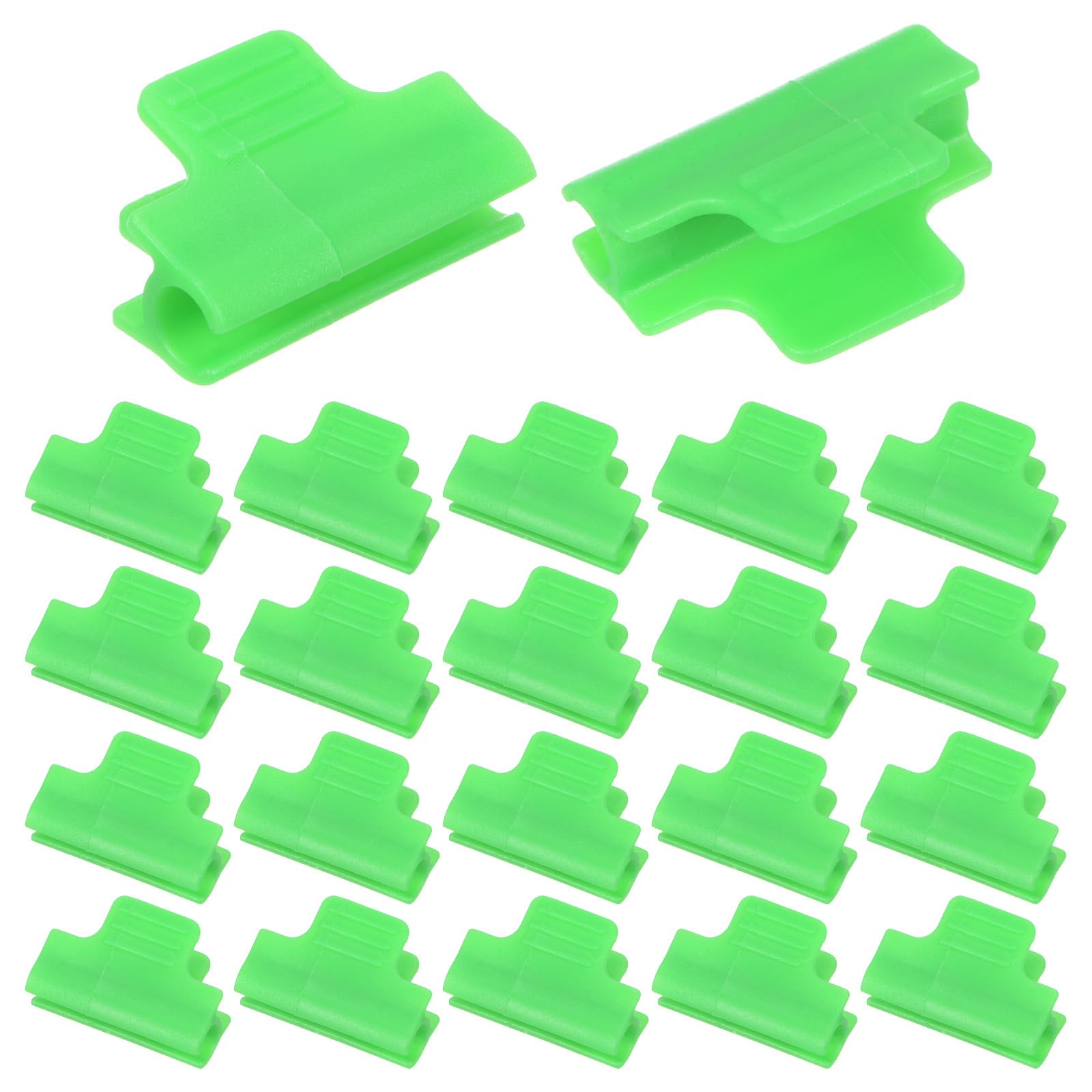 60-Pack 5/16 Inch PVC Pipe Greenhouse Clips - Heavy Duty Garden Clamps for Greenhouse Film, Shade Net & Row Covers - Durable Plastic Plant Support Clips for Gardening, Farming & Greenhouse Setup (Grass Green)