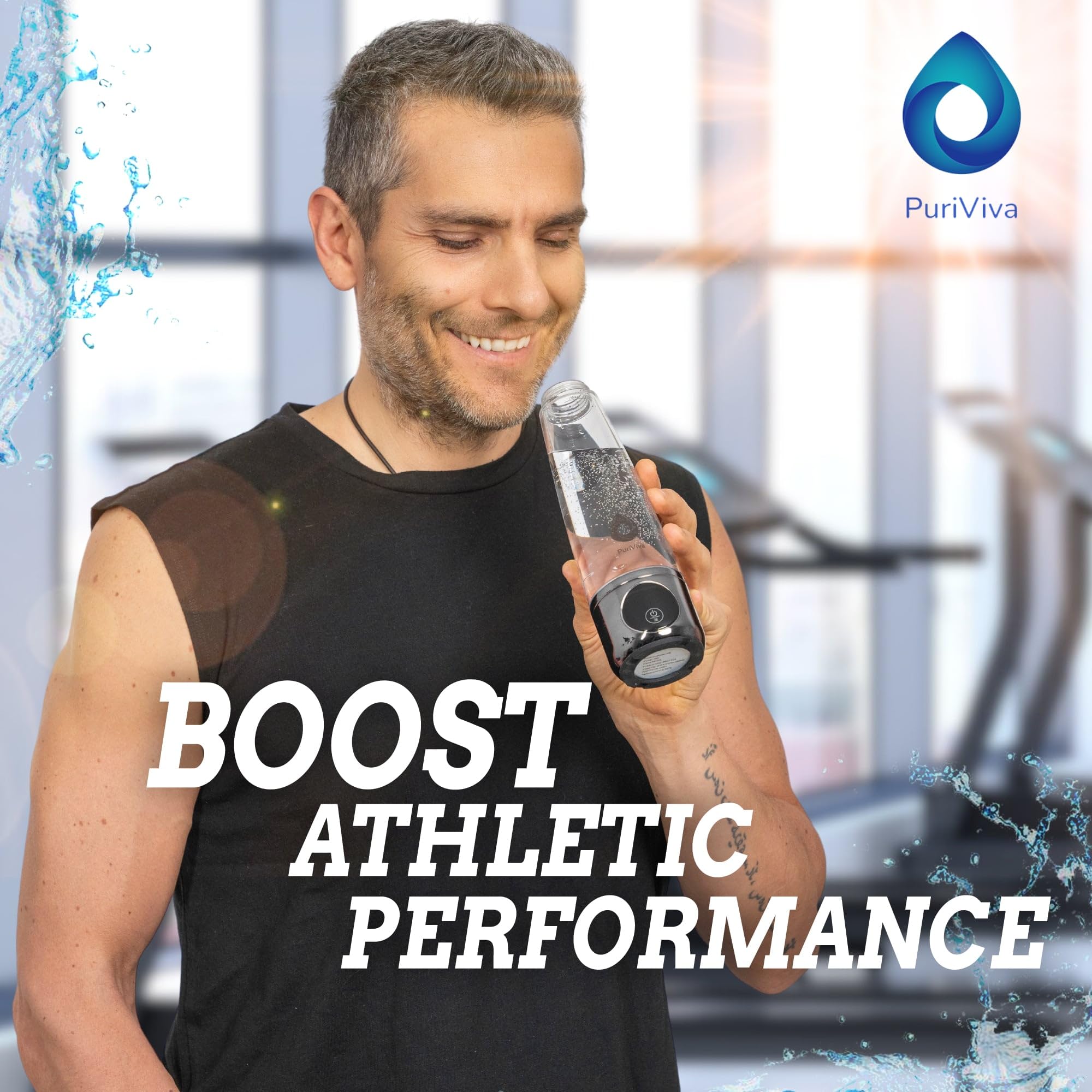 **Hydrogen Water Bottle Generator - Portable Alkaline Water Ionizer with 3000ppb Pure Hydrogen, Ideal for Daily Hydration, Office, Travel & Fitness | Reusable & Eco-Friendly**