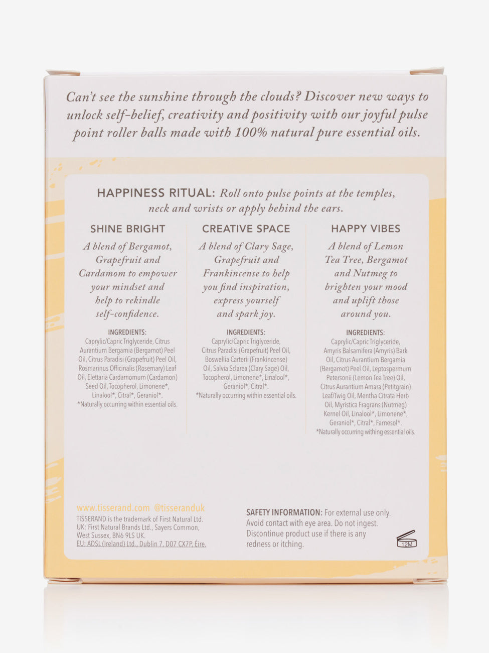 Tisserand The Little Box of Happiness - Aromatherapy Essential Oil Gift Set for Relaxation, Stress Relief & Self-Care - Perfect for Home, Office & Spa Use