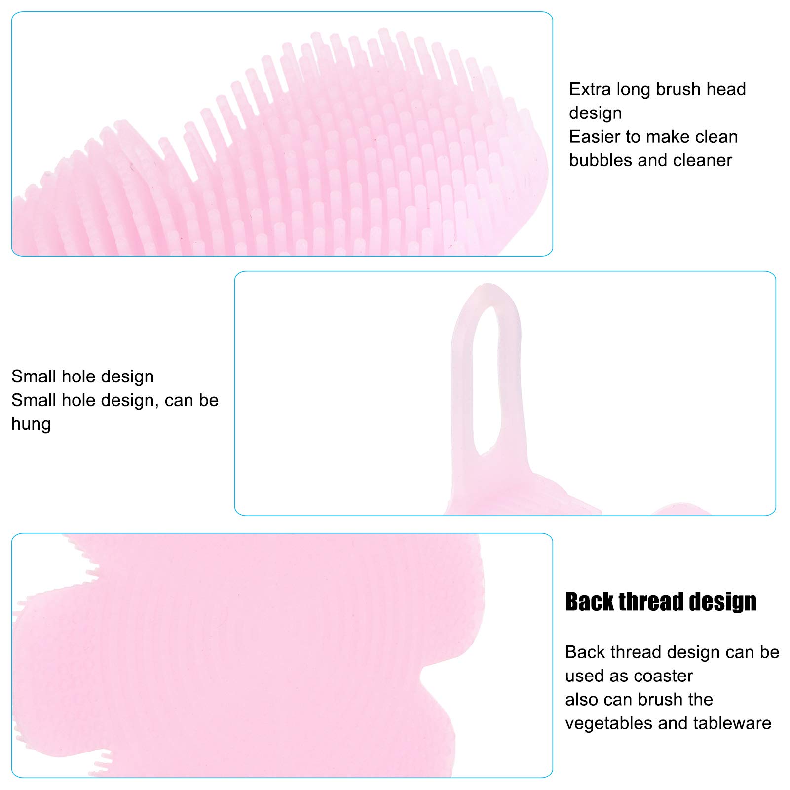2Pcs Silicone Dish Washing Brushes - Multifunctional Flower Scrubber & Soap-Shaped Dishwashing Brush Set for Kitchen Cleaning - Perfect for Pots, Pans, Dishes & Delicate Glassware
