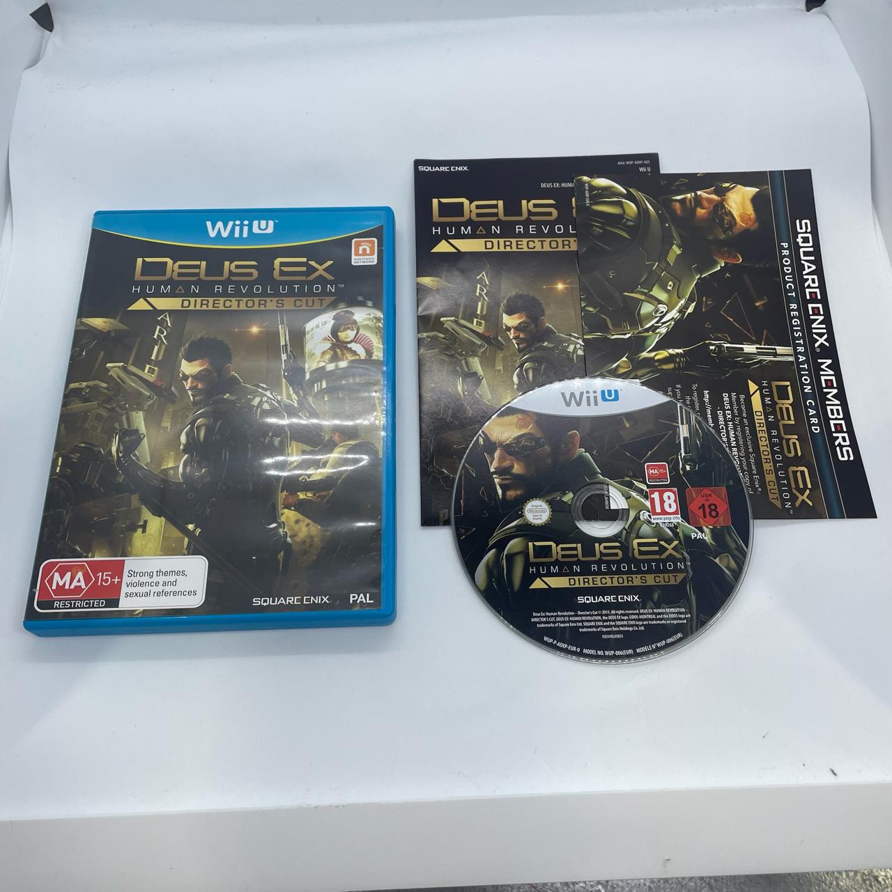 Deus EX: Human Revolution Director's Cut - Nintendo Wii U Game with Manual (PAL Version) | Action RPG for Adults | Perfect for Single-Player Story-Driven Gaming