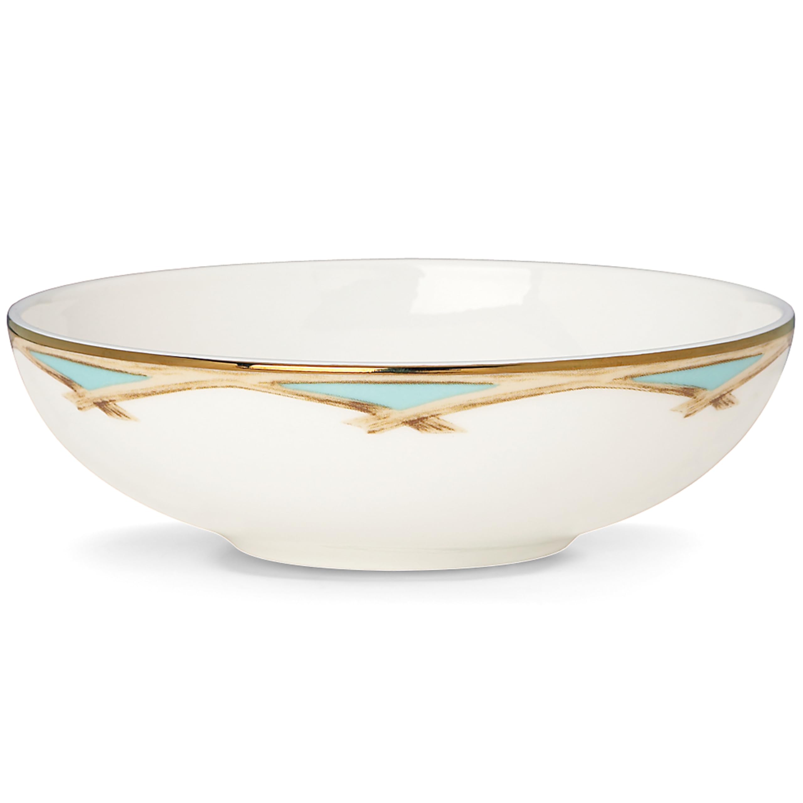 Lenox 762479 British Colonial Bamboo Fruit Bowl - Elegant Serving Bowl for Fruits, Snacks & Centerpieces - Perfect for Dining Table, Kitchen Counter & Party Decor
