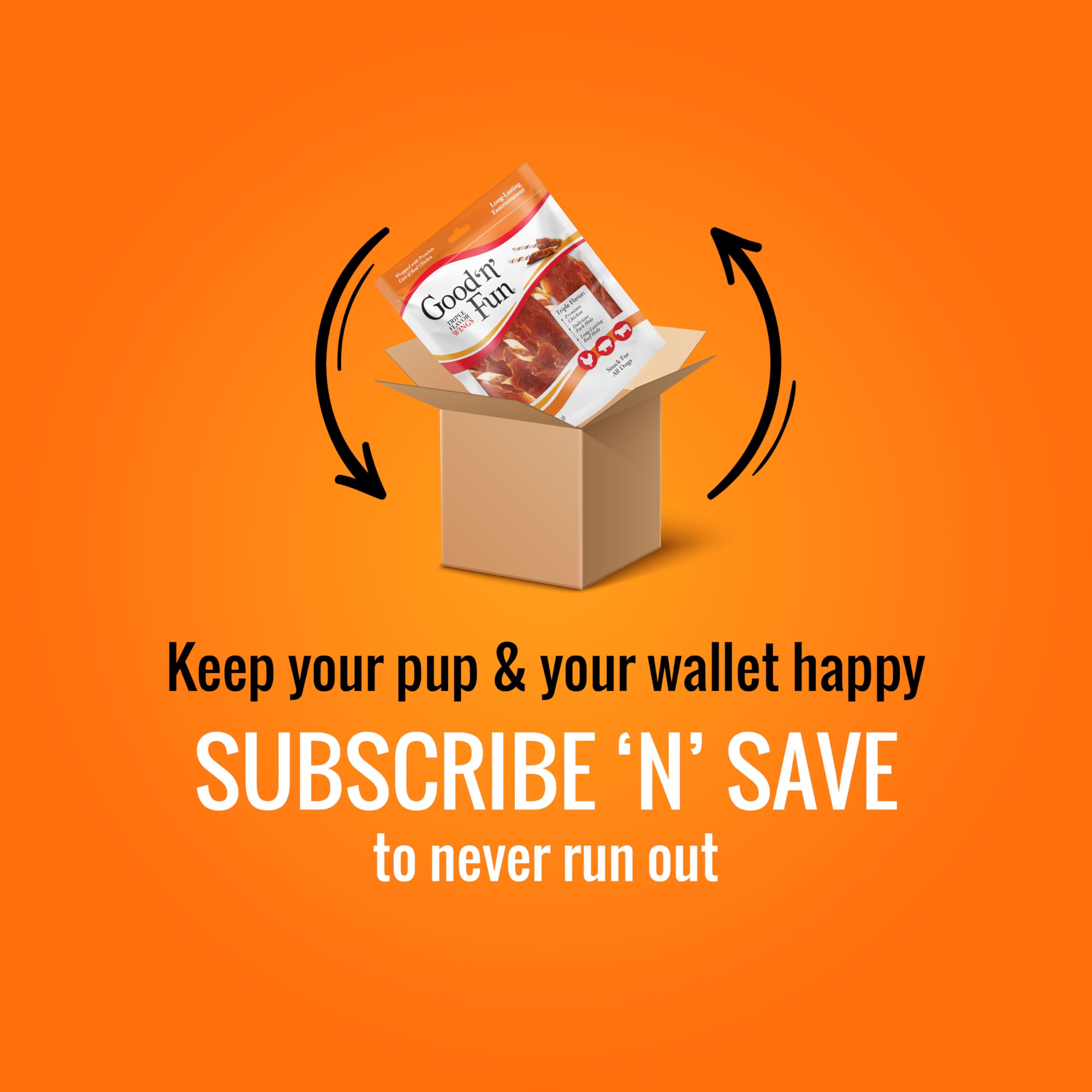 Good ‘n’ Fun Triple Flavor Dog Chews - Chicken, Pork Hide & Beef Hide Long-Lasting Treats for All Dogs (12oz) - Perfect for Training Rewards, Dental Health & Playtime