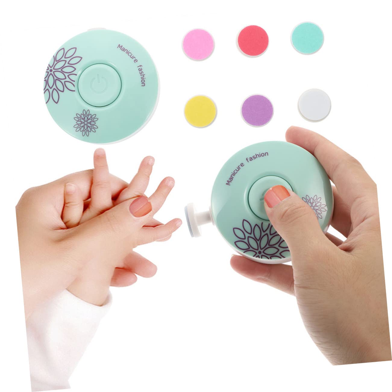 Totority 5-Piece Electric Nail Grinder Kit - Professional Nail Clippers & Pedicure Tools with Plastic Nail Files - Perfect for At-Home Manicures, Pedicures & Pet Grooming