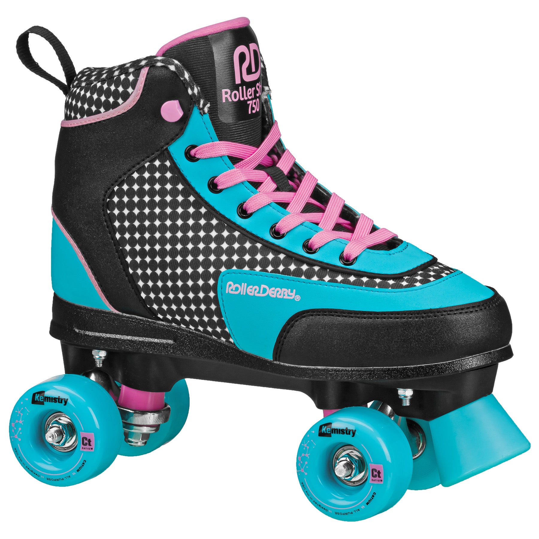 Roller Star 750 Women's High-Top Roller Skates - Retro Style Quad Roller Skates for Women, Adjustable Comfortable Outdoor & Indoor Skating, Perfect for Rinks, Parks, and Fitness
