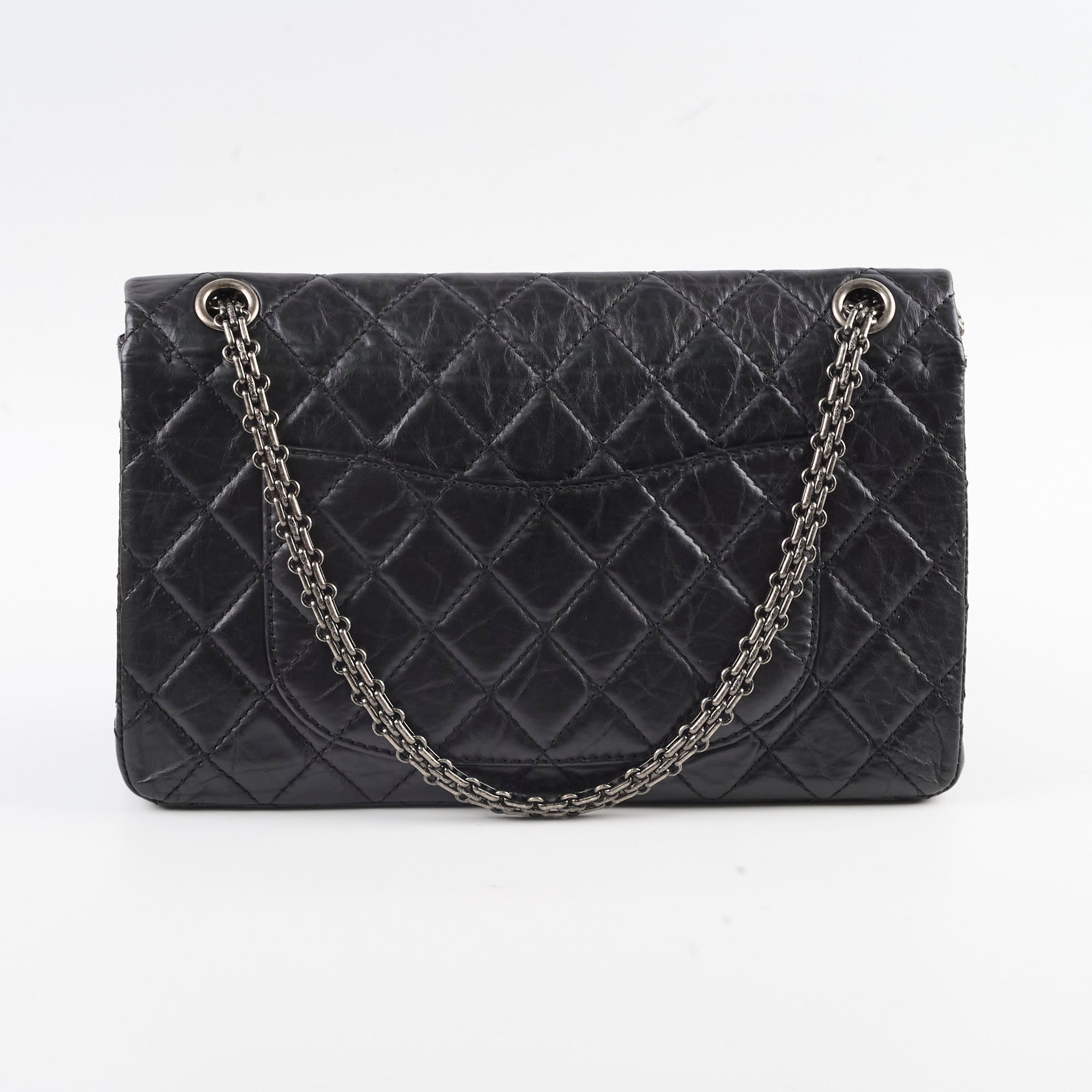 Authentic Chanel Reissue 226 Black Leather Flap Bag Series 12 - Luxury Handbag for Women, Perfect for Evening Events & Special Occasions