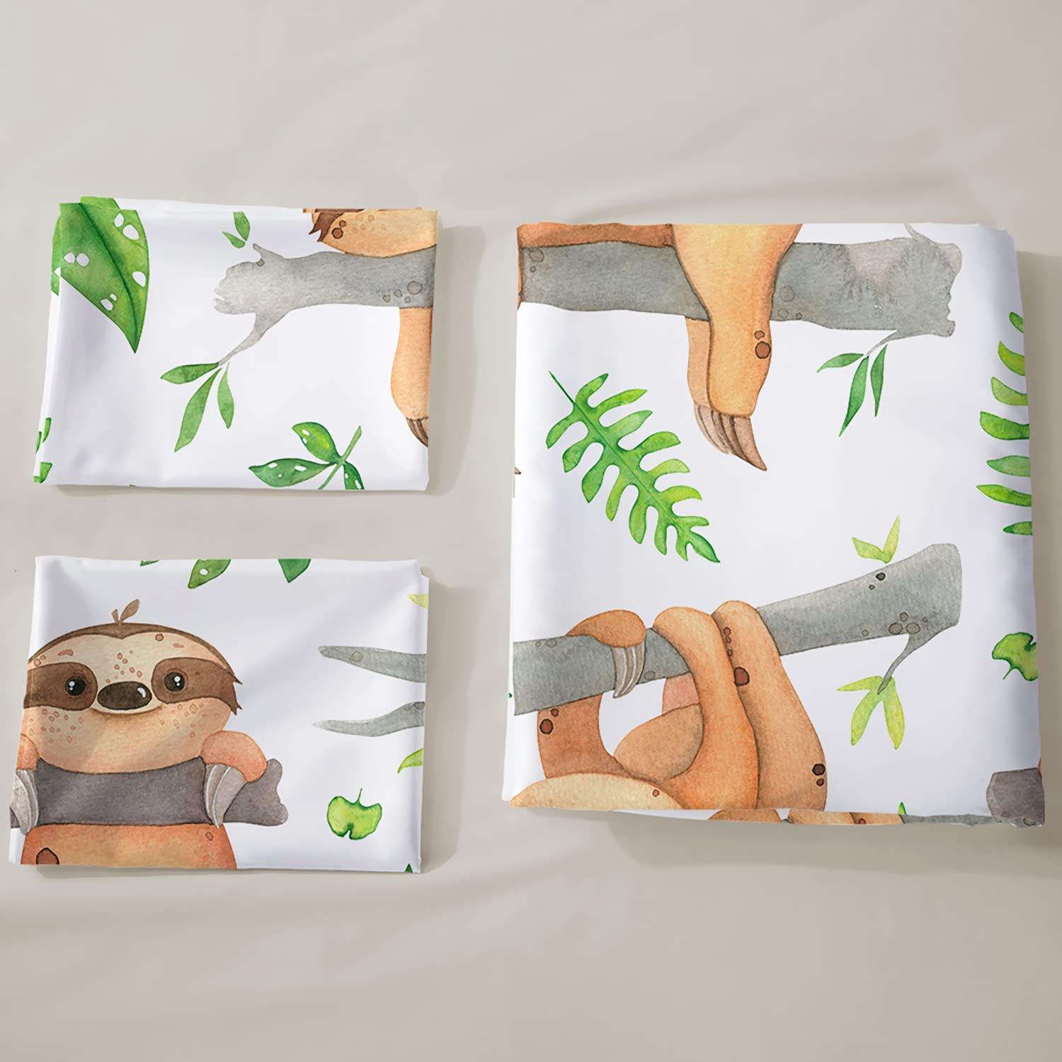 Cartoon Sloth Duvet Cover Set Queen Size - 3 Piece Sloth Printed Bedding Set with 1 Quilt Cover & 2 Pillowcases for Kids, Girls & Boys | Perfect for Kids' Bedrooms, Sleepovers & Sloth-Themed Decor