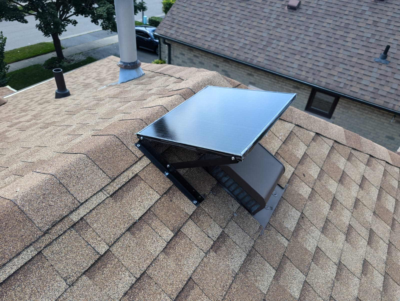iSolar 50W108 FLEX Modular Solar Attic Fan - High Efficiency Solar Powered Ventilation System for Home Roof & Attic Cooling | Energy Saving & Easy Retrofit Installation | Perfect for Hot Climates & Home Ventilation Needs