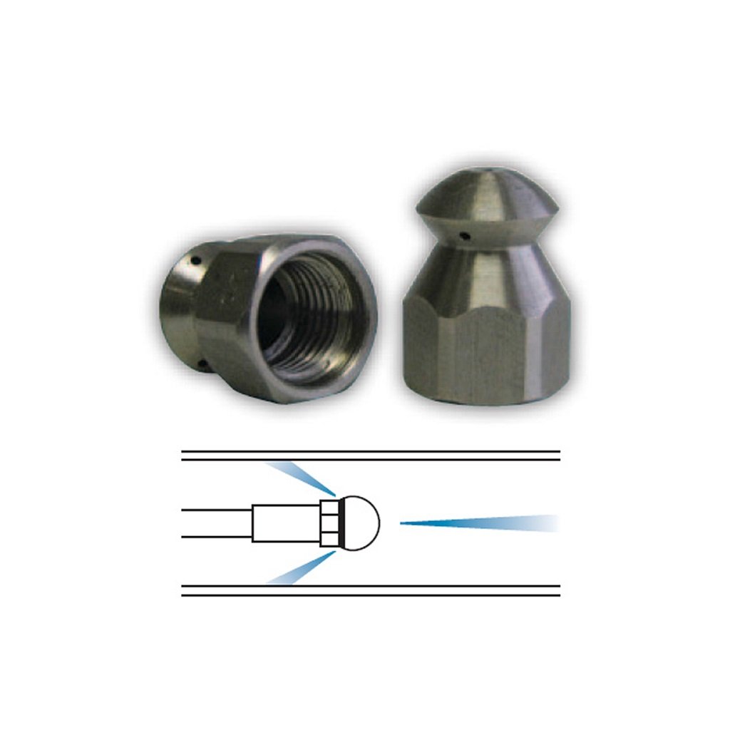 Legacy Sewer Tube Cleaning Nozzle 1/4 Inch Thread 5000 PSI - High Pressure Drain Cleaning Tool for Clogged Pipes & Sewer Lines