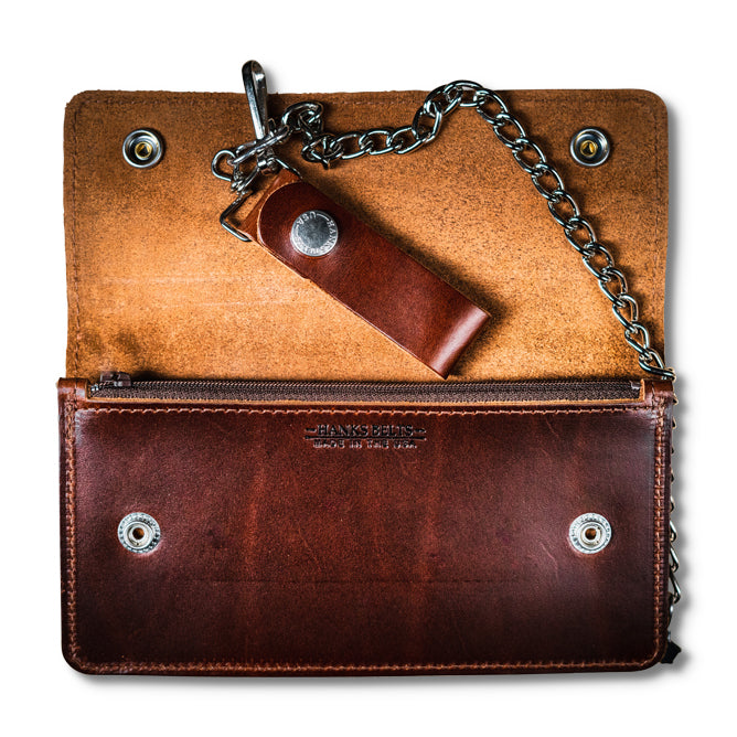 Big Bear Biker Chain Wallet for Men - Durable Leather Money Clip Wallet with Metal Chain - Perfect for Motorcycle Riders, Bikers & Outdoor Enthusiasts